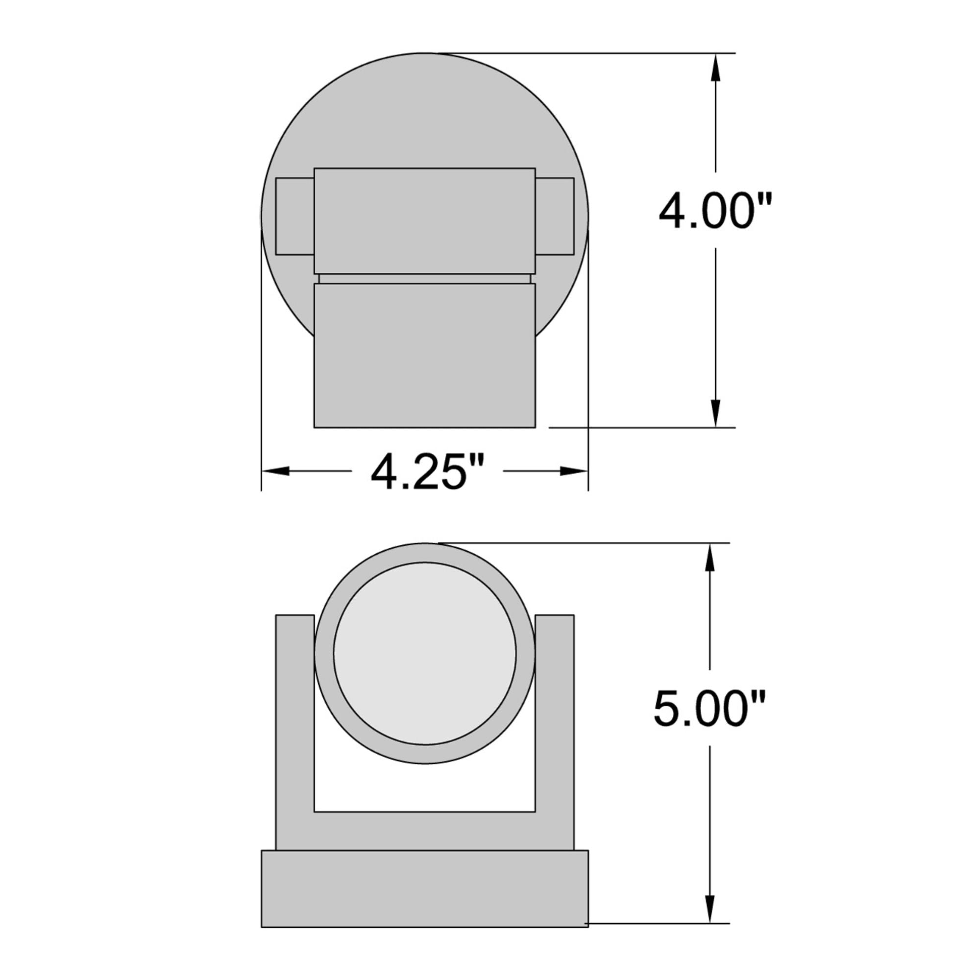 LED Outdoor Cylinder Wall Light, 5W, 346 Lumens, 3000K, 120V, Bronze