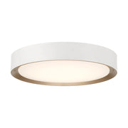 Malaga Color Selectable 24" LED Flush Mount, Matte White Finish