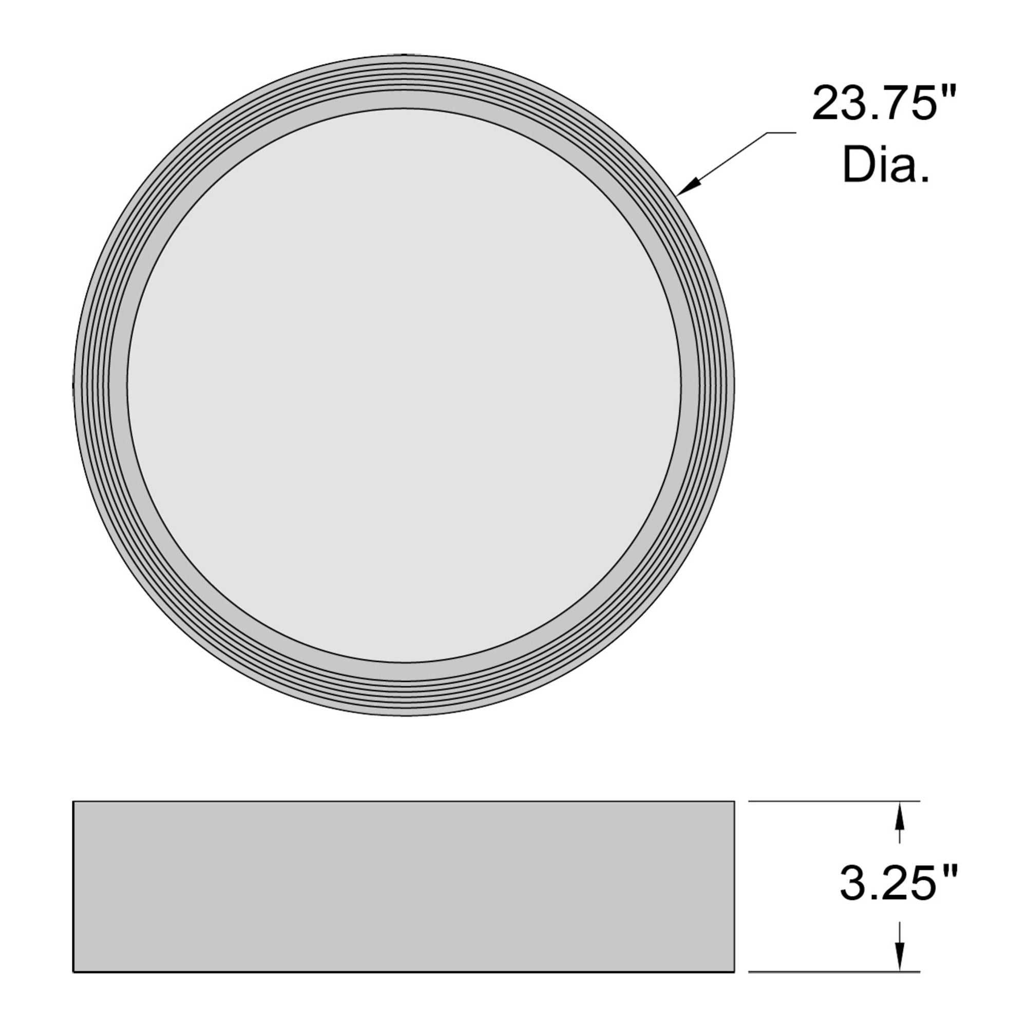 Malaga Color Selectable 24" LED Flush Mount, Matte White Finish