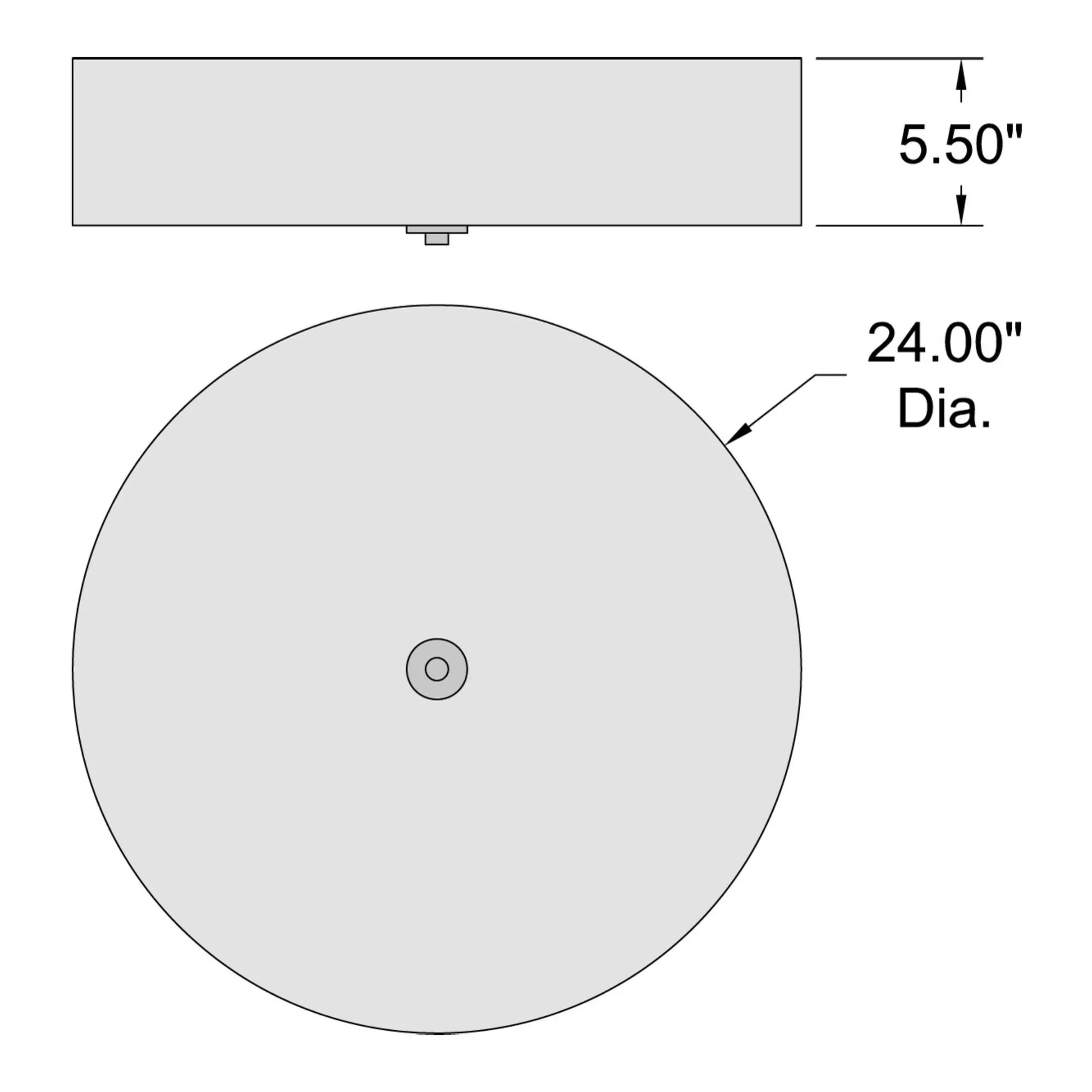 Access Lighting - Mid Town 24" LED Flush Mount, Brushed Steel Finish | Bees Lighting