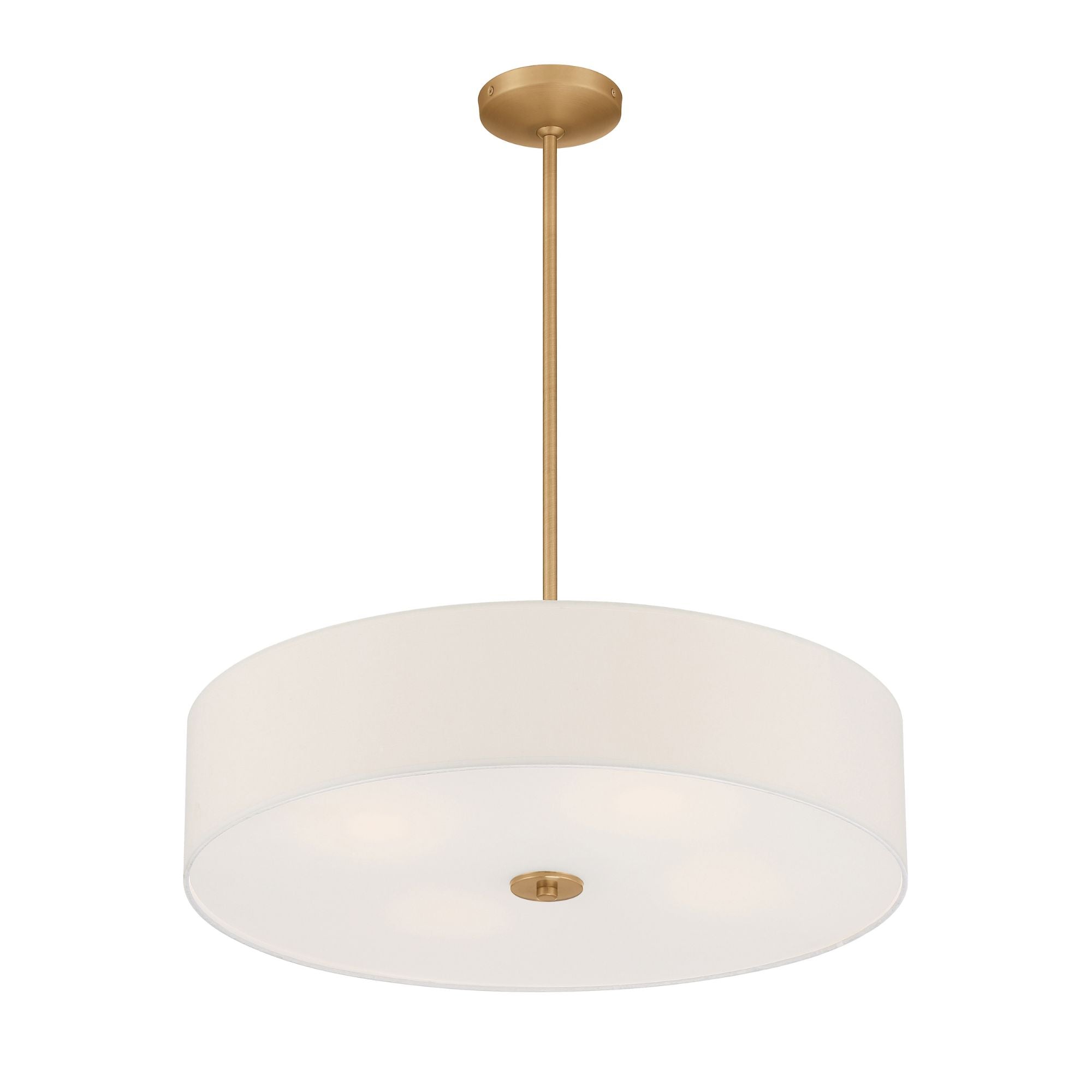 Mid Town 24" Convertible LED Pendant, Antique Brushed Brass Finish