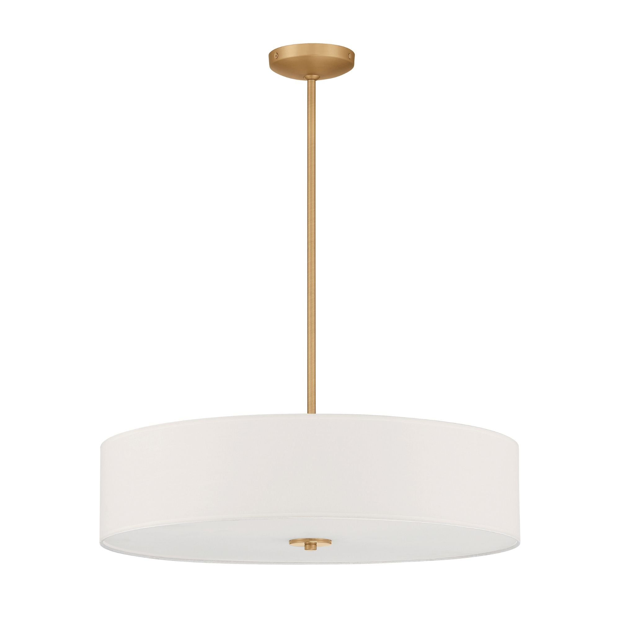 Mid Town 24" Convertible LED Pendant, Antique Brushed Brass Finish