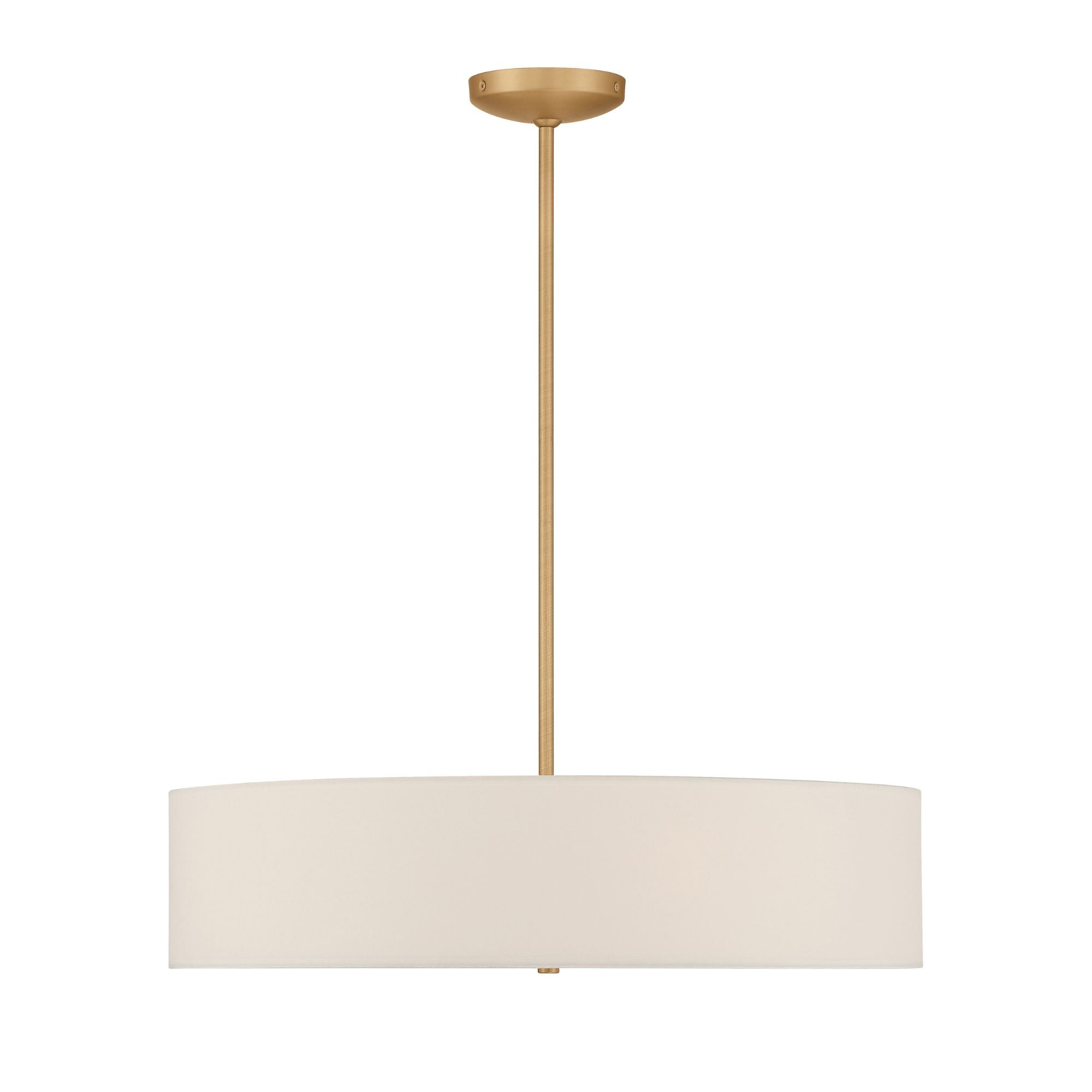 Mid Town 24" Convertible LED Pendant, Antique Brushed Brass Finish