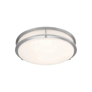 Solero III 14" LED Flush Mount, Brushed Steel Finish