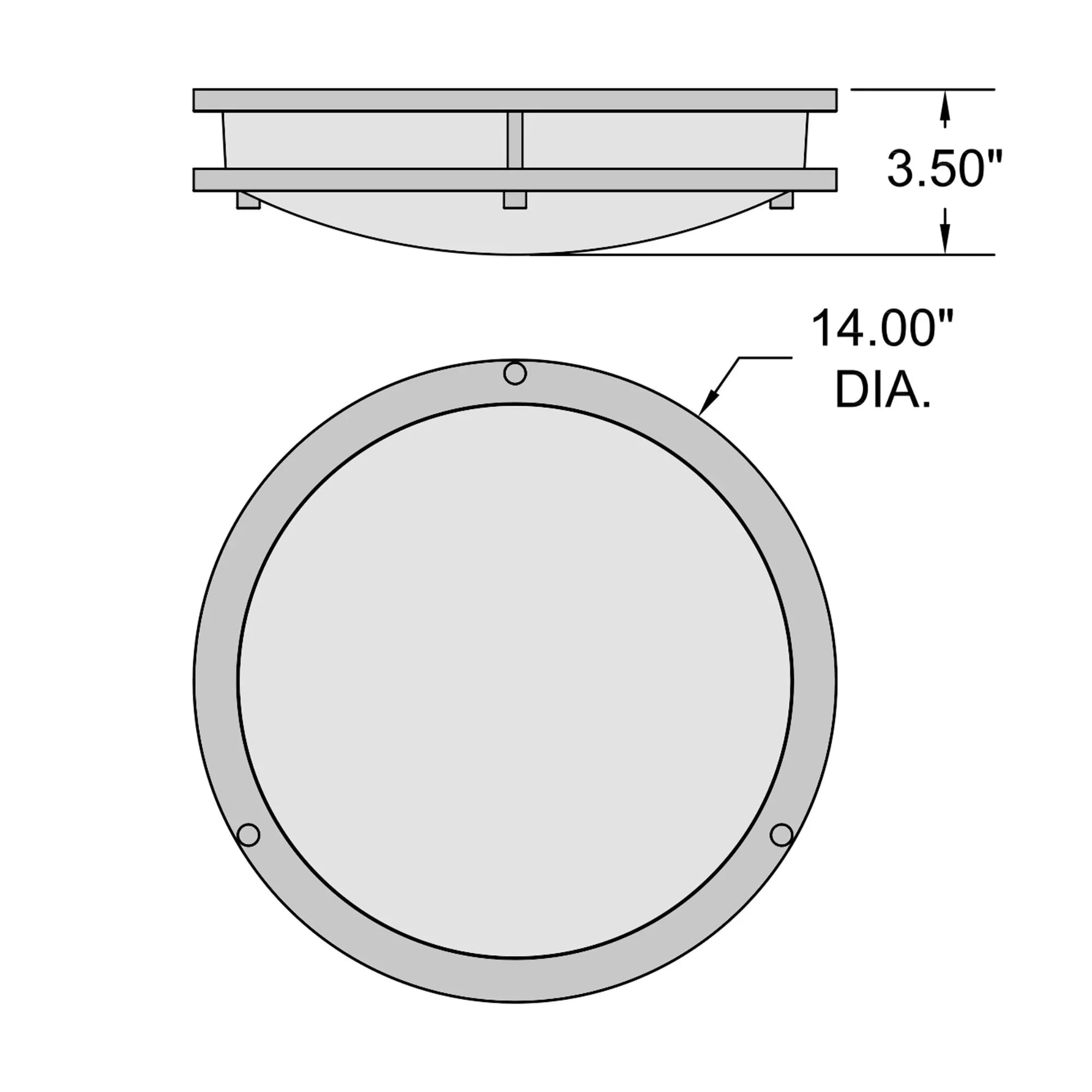 Solero III 14" LED Flush Mount, Matte Black Finish