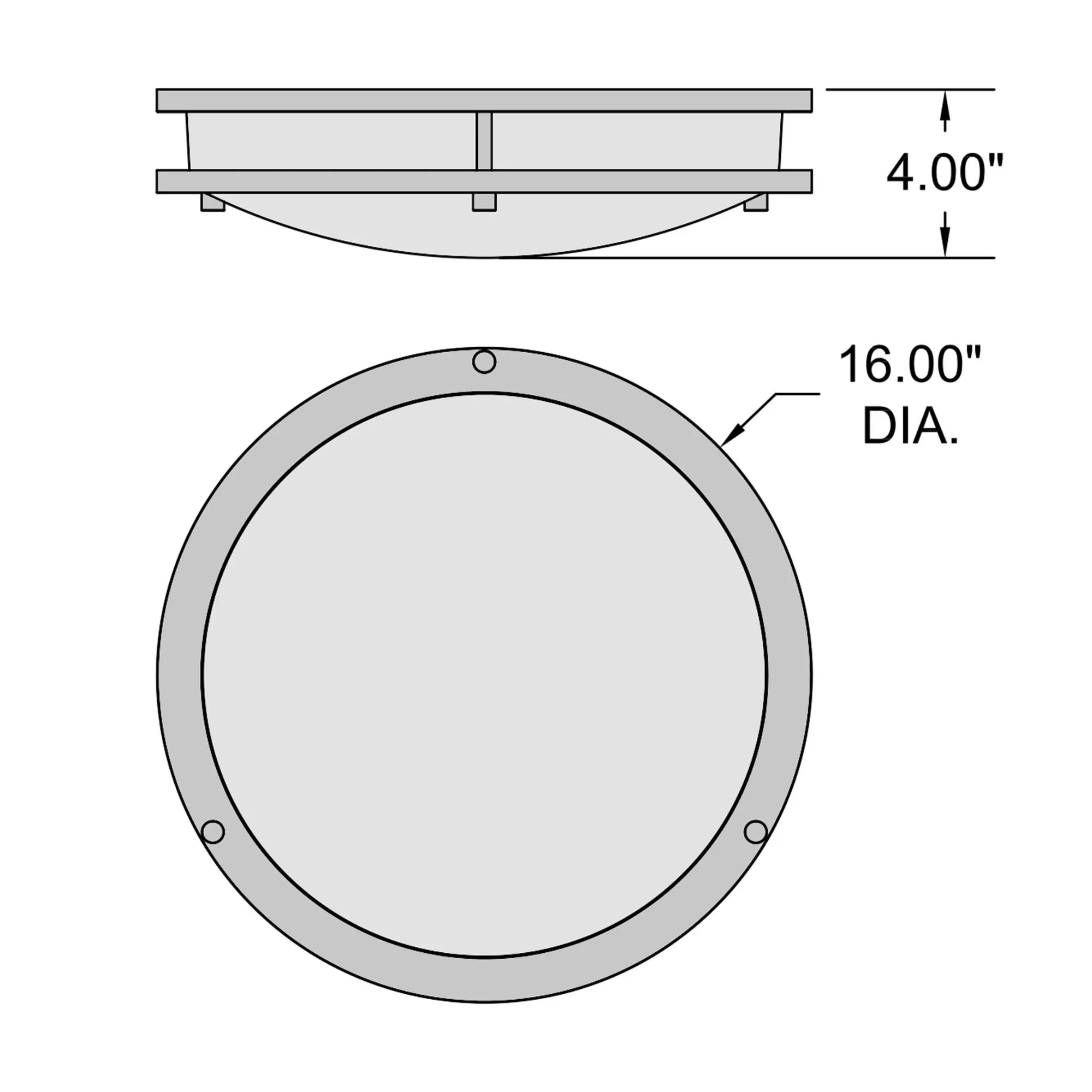 Solero III 16" LED Flush Mount, Bronze Finish