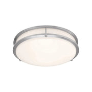 Solero III 16" LED Flush Mount, Brushed Steel Finish