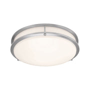 Solero III 18" LED Flush Mount, Brushed Steel Finish