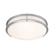 Solero III 24" LED Flush Mount, Brushed Steel Finish
