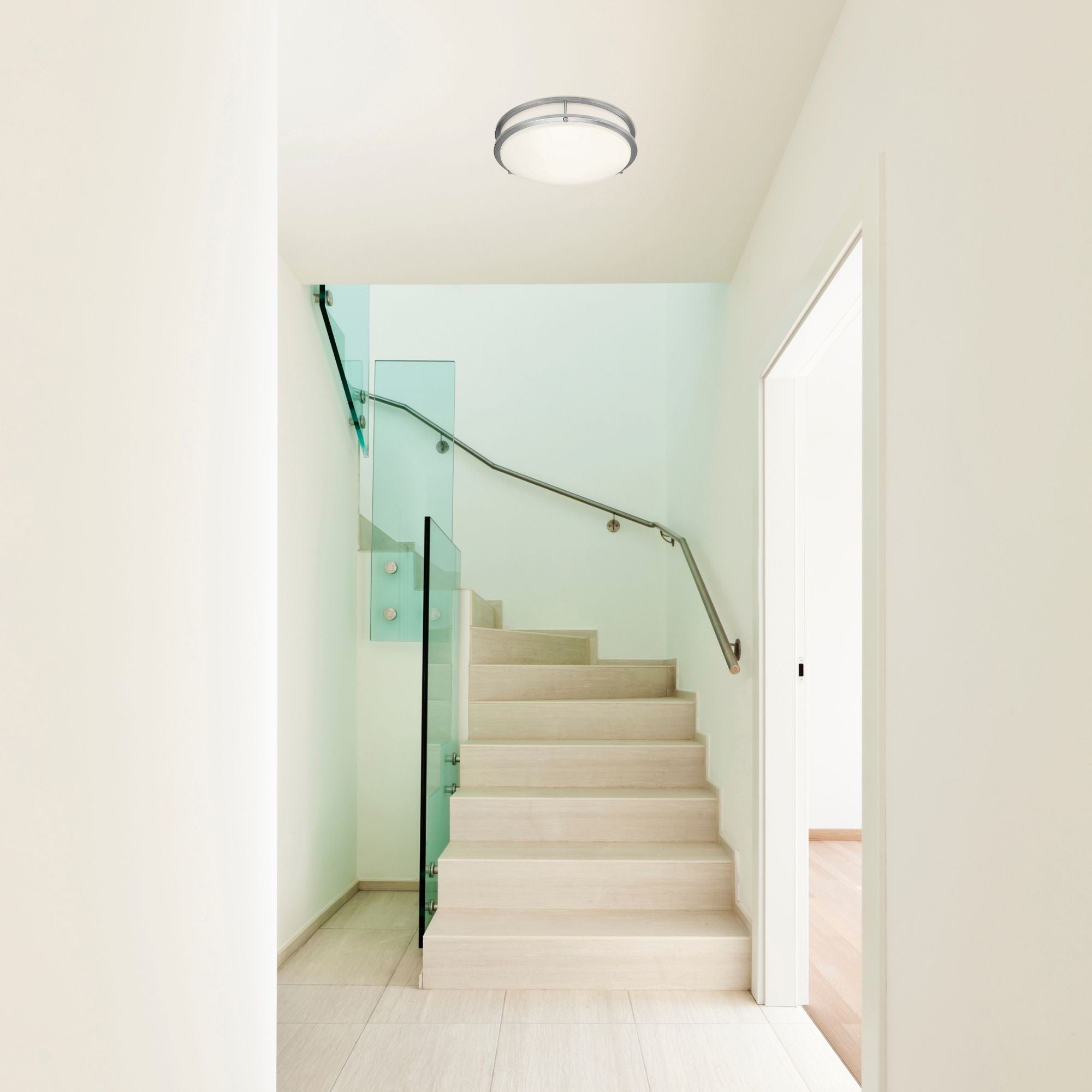 Solero III 33" LED Flush Mount, Brushed Steel Finish