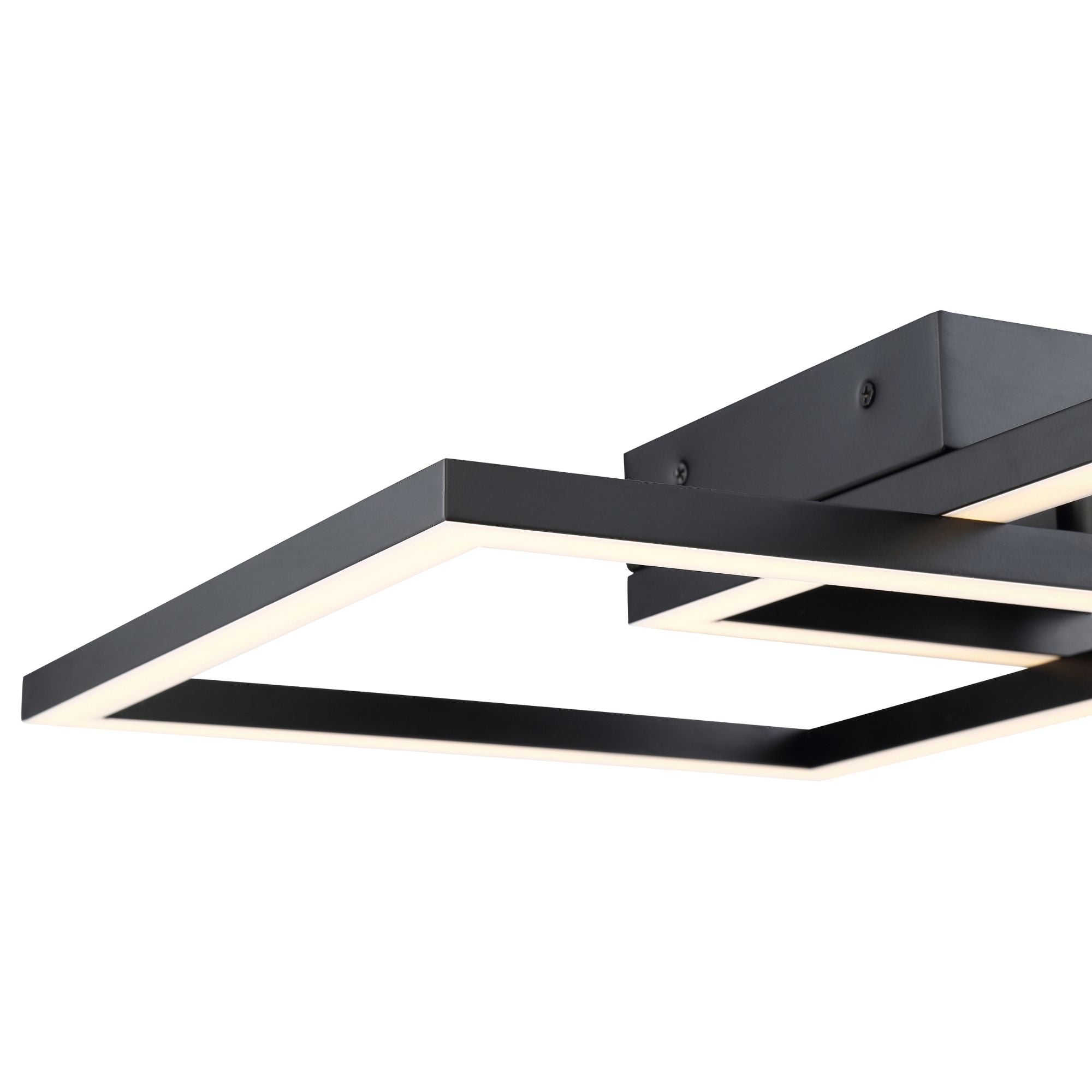 Squared 19" LED Outdoor Wall Sconce, Black Finish