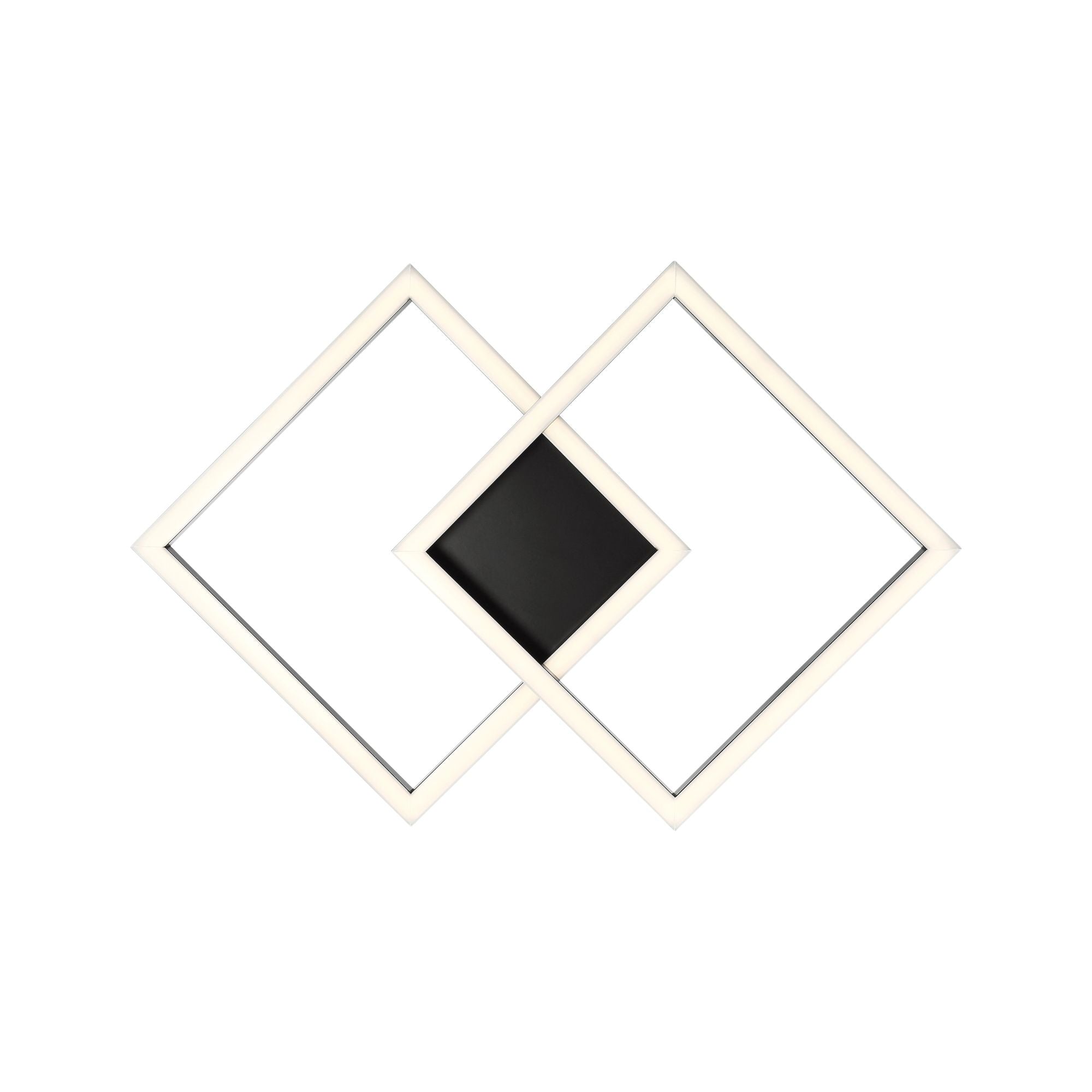 Squared 19" LED Outdoor Wall Sconce, Black Finish