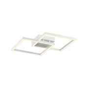 Squared 19" LED Outdoor Wall Sconce, White Finish