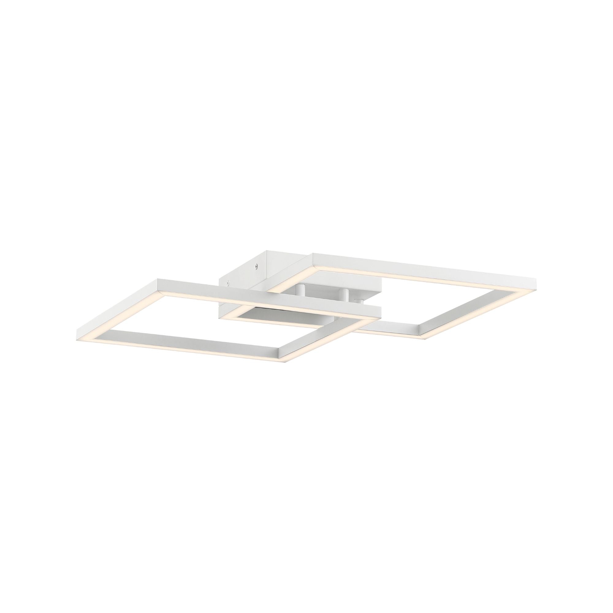 Squared 19" LED Outdoor Wall Sconce, White Finish