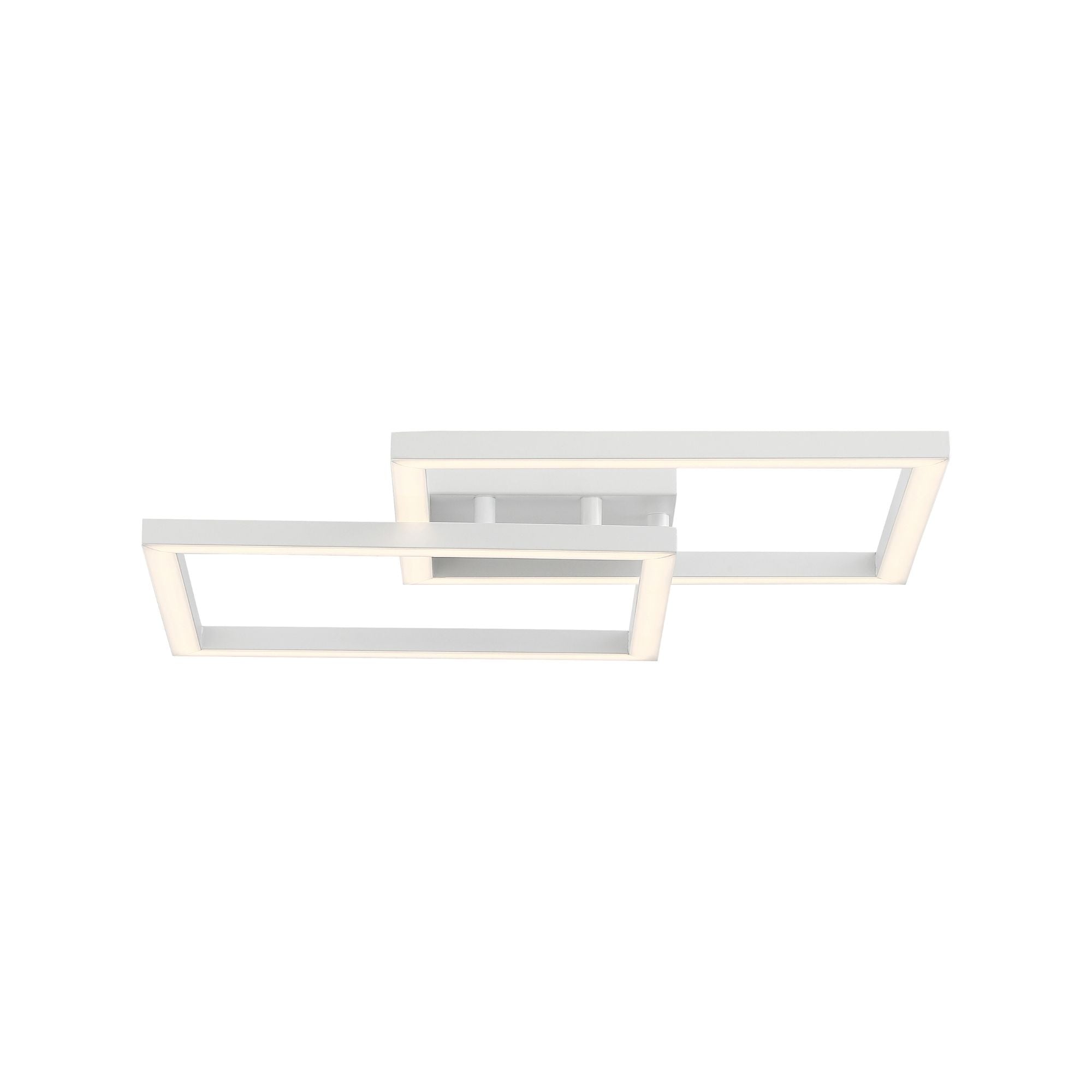 Squared 19" LED Outdoor Wall Sconce, White Finish