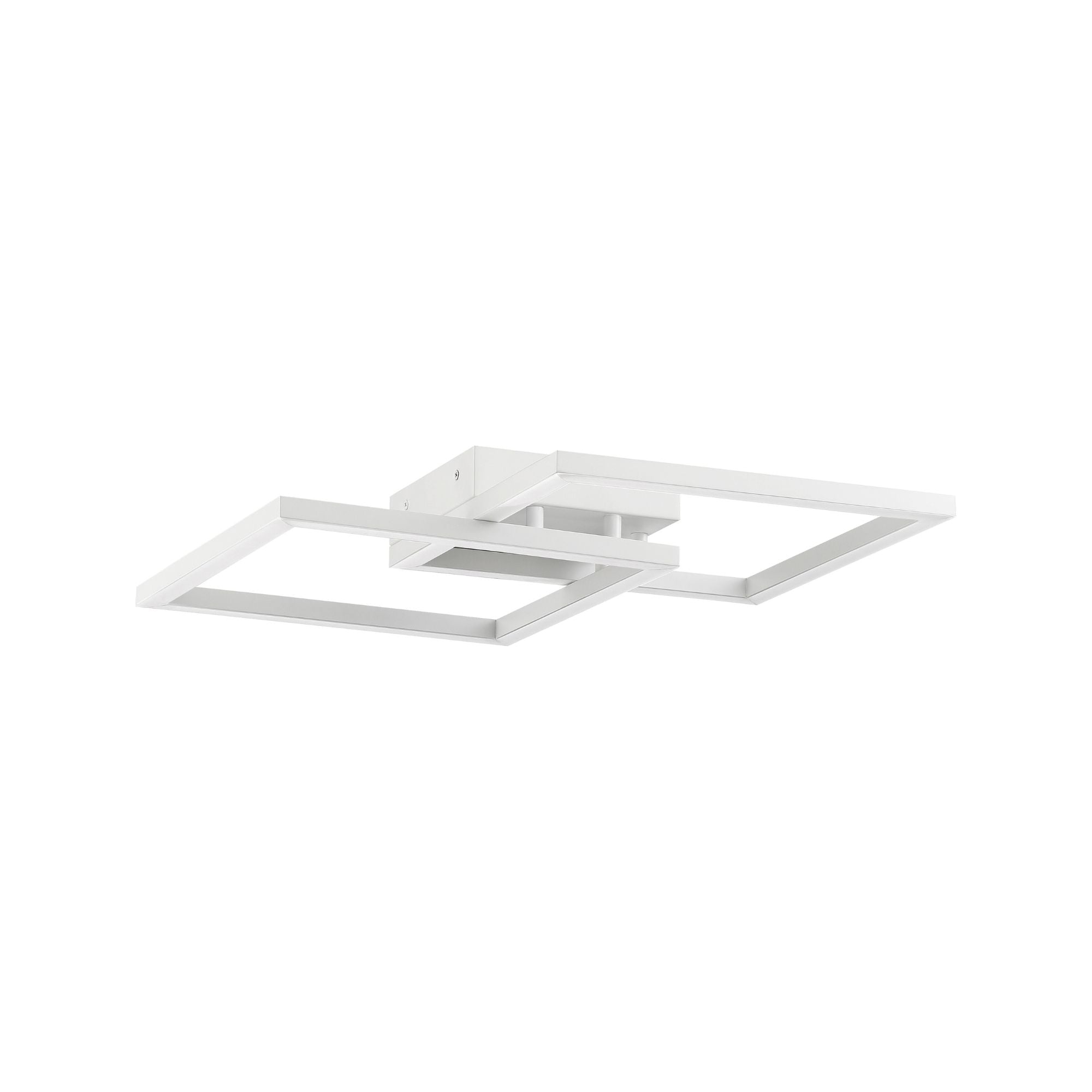 Squared 19" LED Outdoor Wall Sconce, White Finish