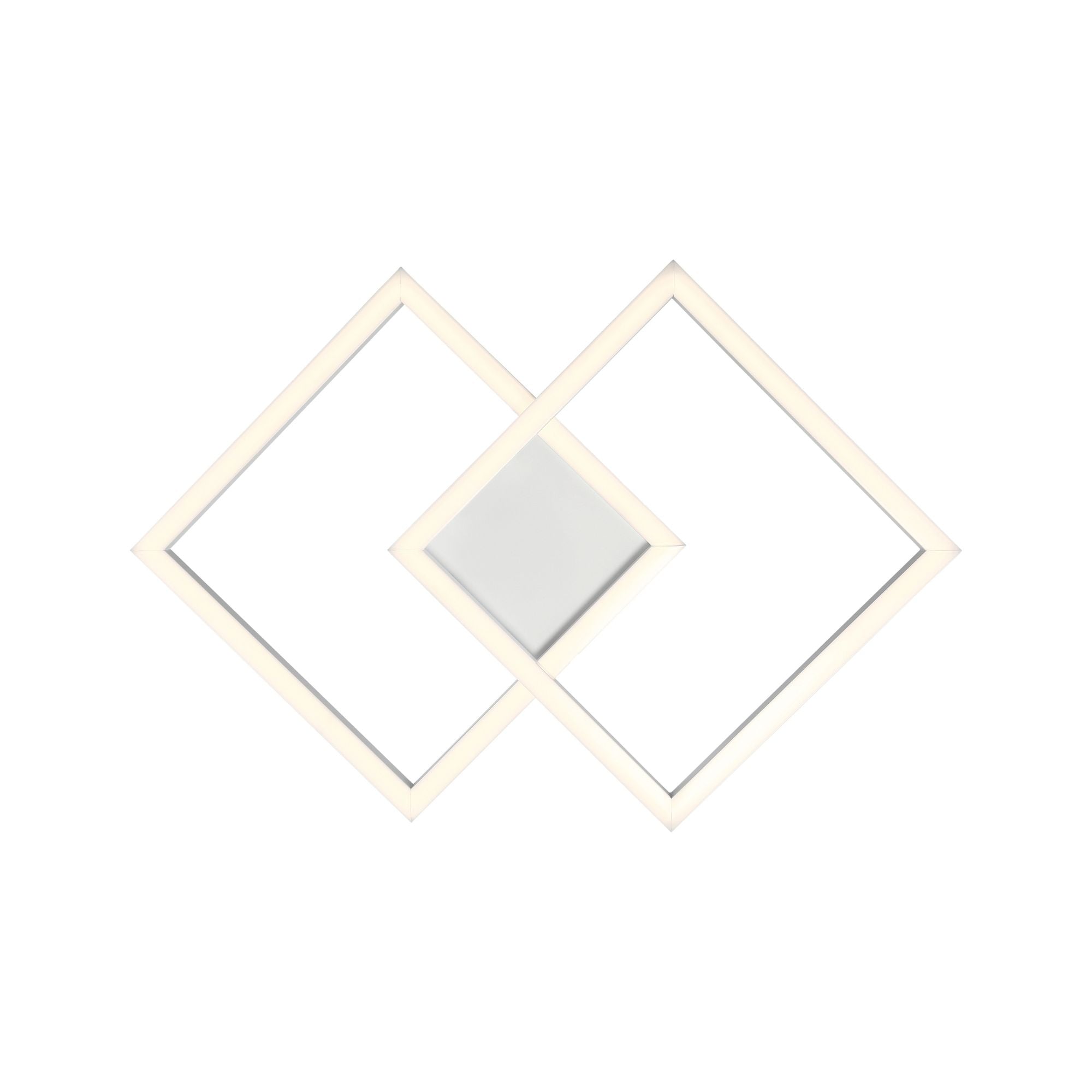 Squared 19" LED Outdoor Wall Sconce, White Finish