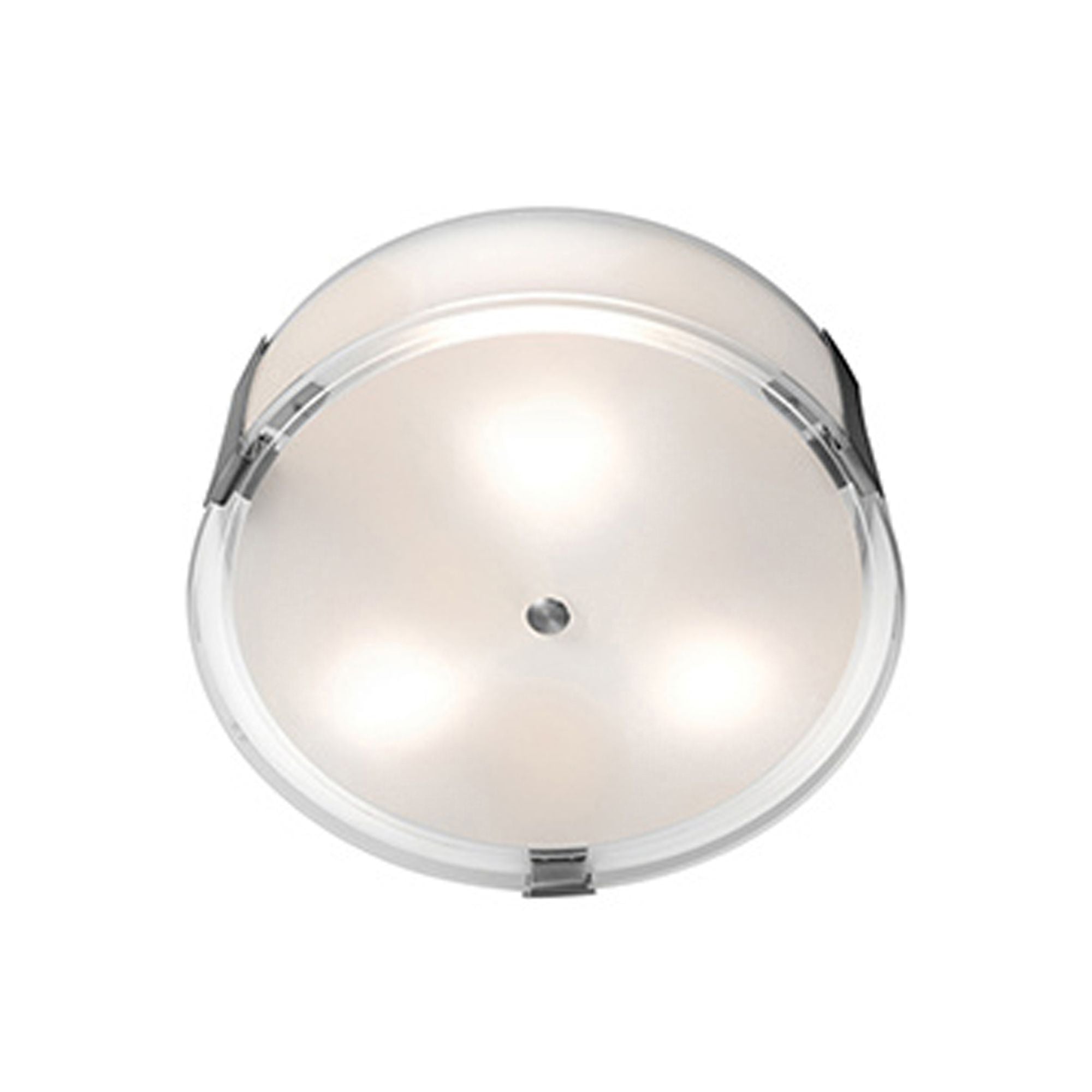Tara 14" 3-Light Flush Mount, Brushed Steel Finish