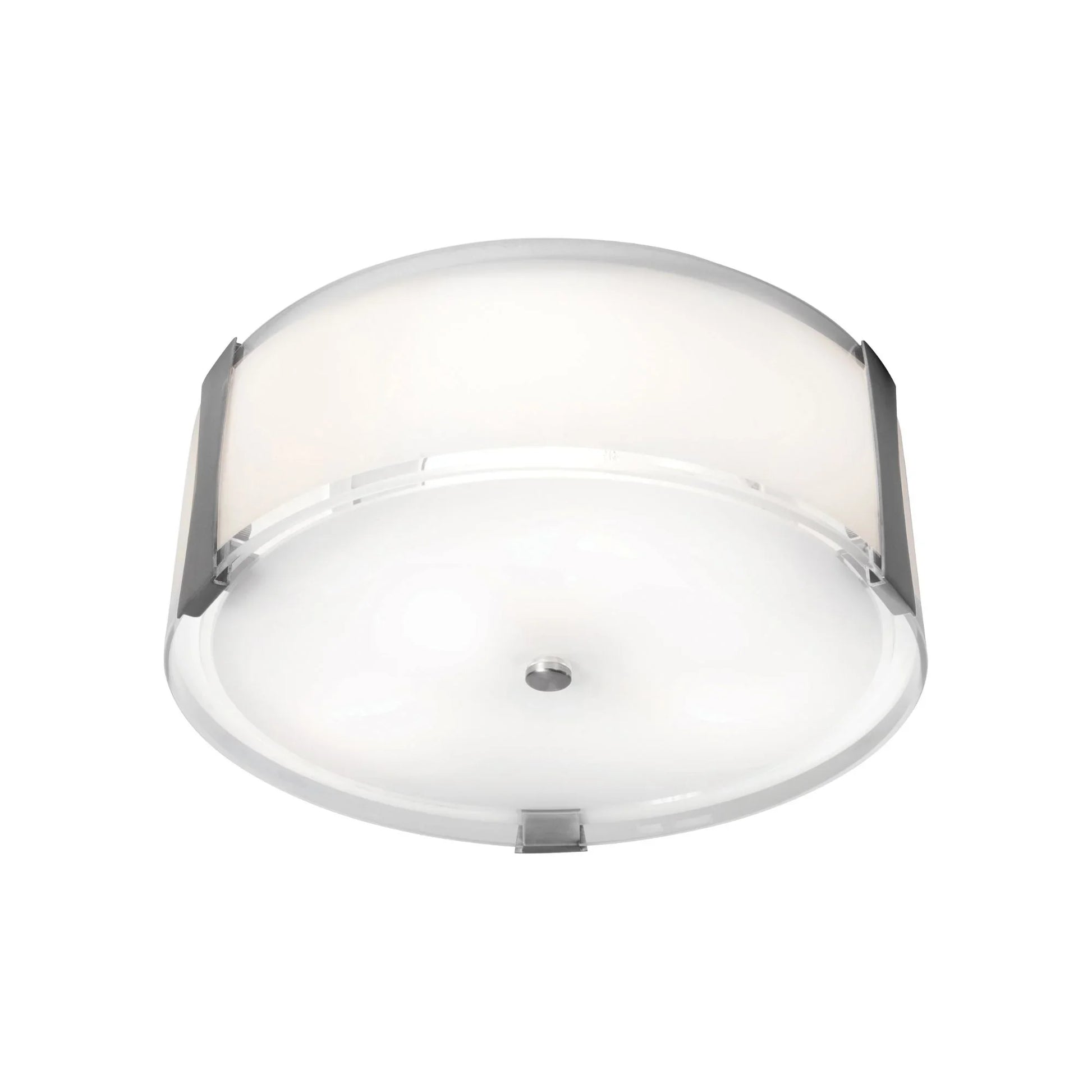 Access Lighting - Tara 14" LED Flush Mount, Brushed Steel Finish | Bees Lighting