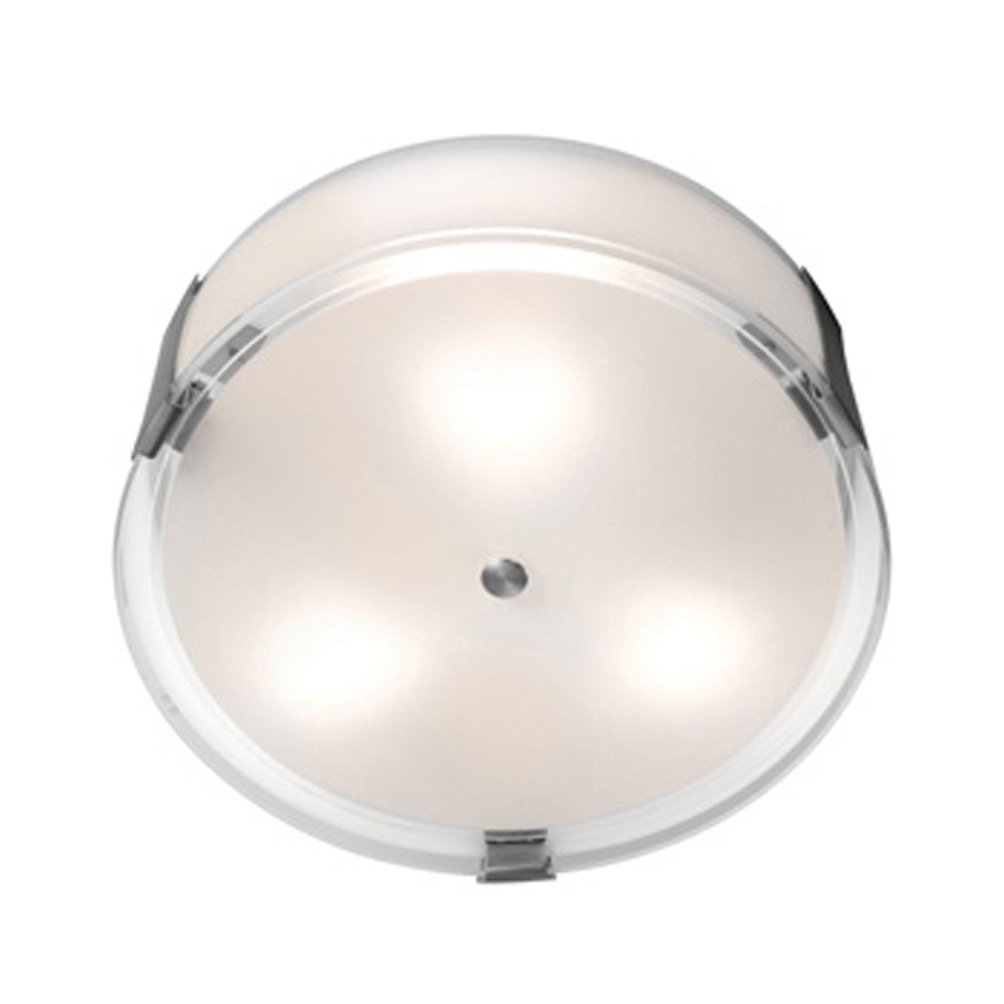 Tara 18" 3-Light Flush Mount, Brushed Steel Finish
