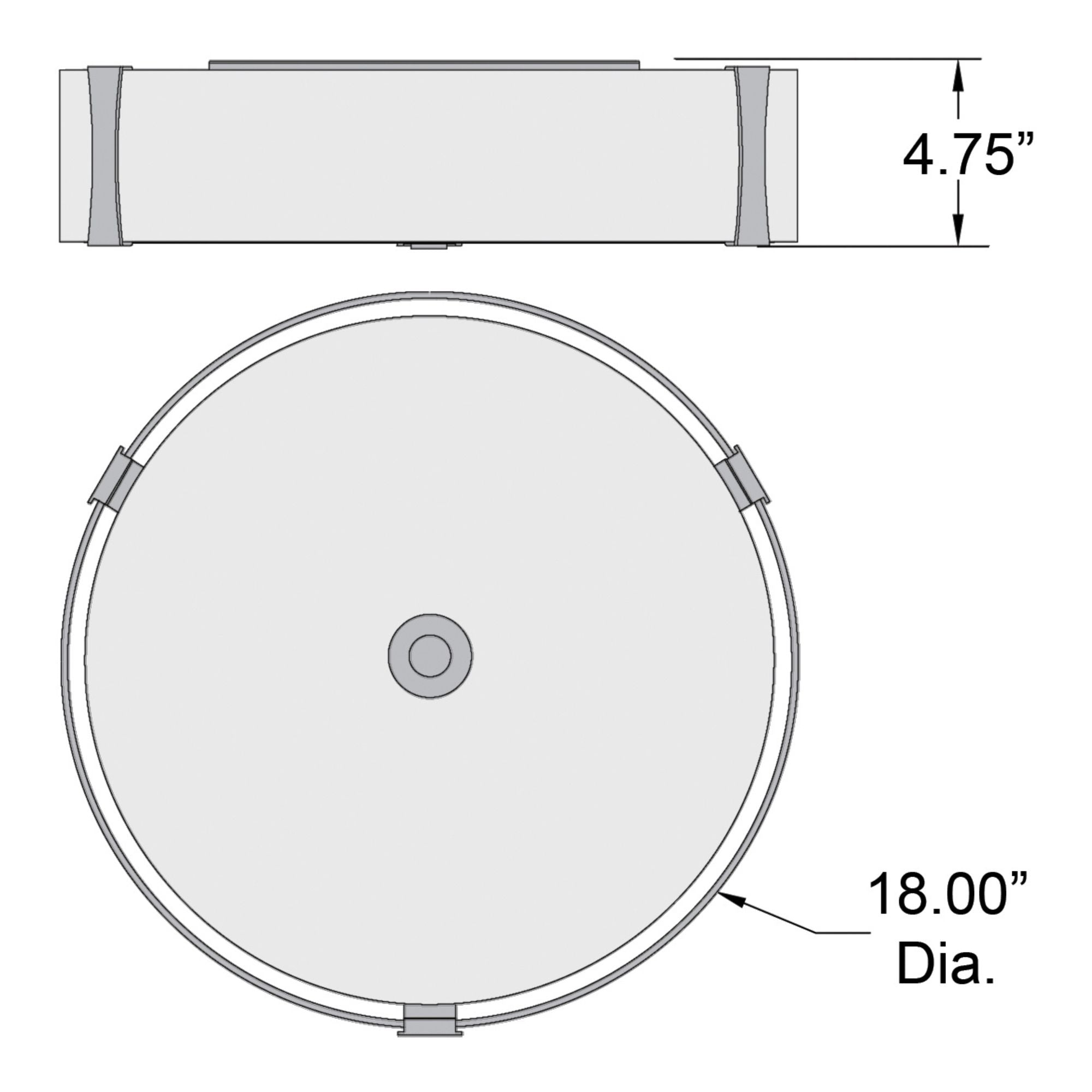 Tara 18" 3-Light Flush Mount, Brushed Steel Finish