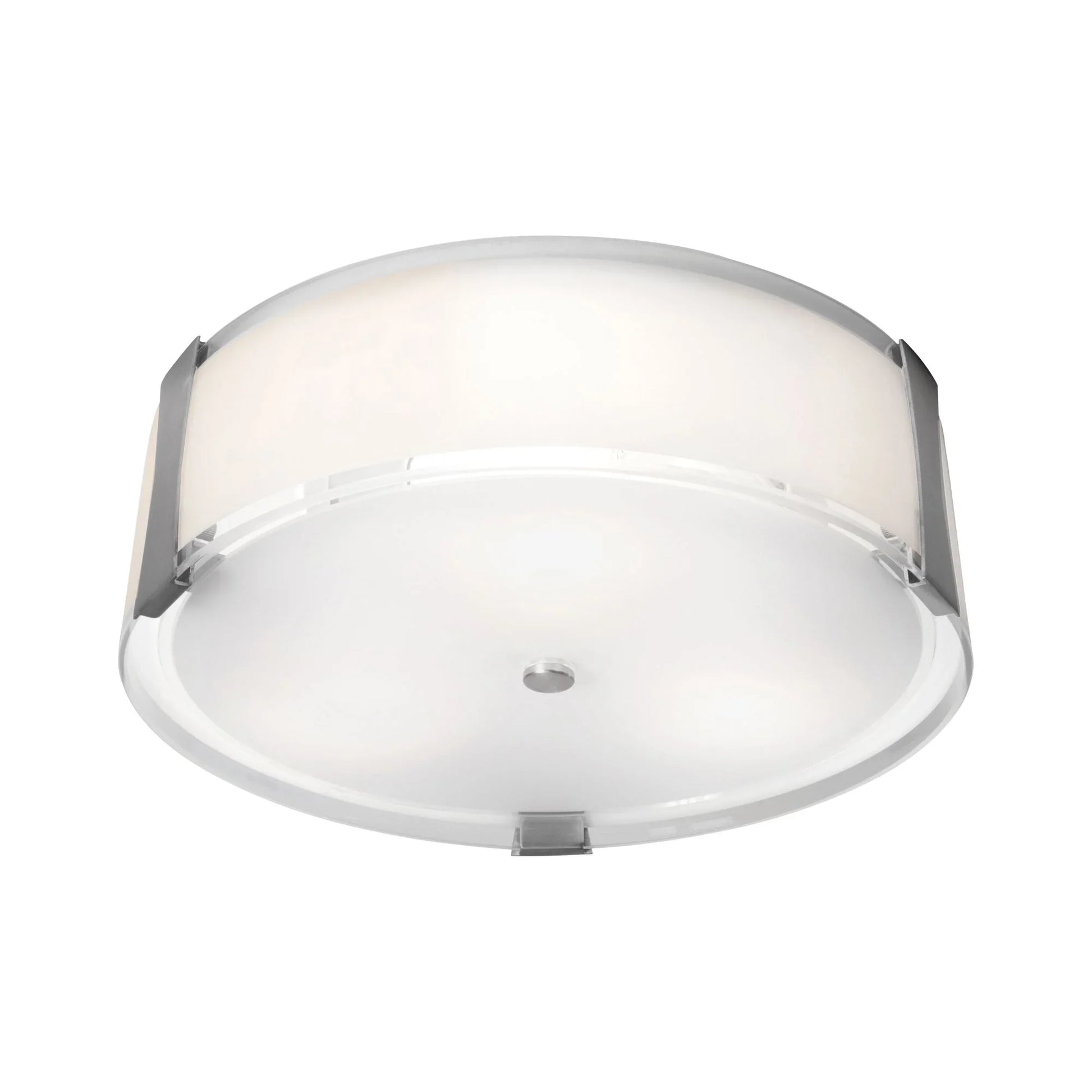 Access Lighting - Tara 18" LED Flush Mount, Brushed Steel Finish | Bees Lighting