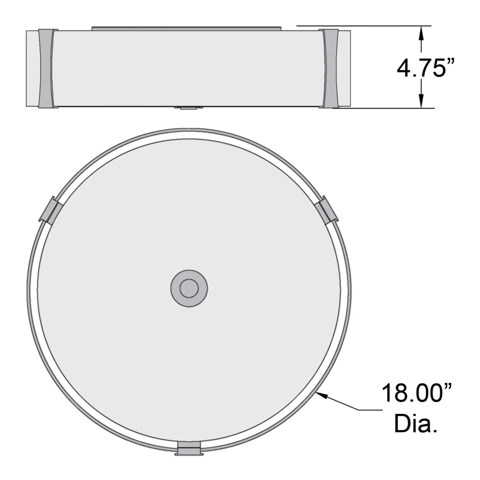 Access Lighting - Tara 18" LED Flush Mount, Brushed Steel Finish | Bees Lighting