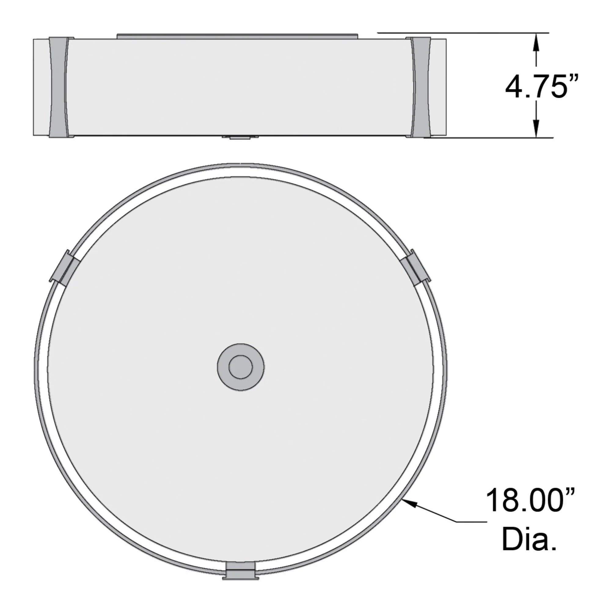 Access Lighting - Tara 18" LED Flush Mount, Brushed Steel Finish | Bees Lighting