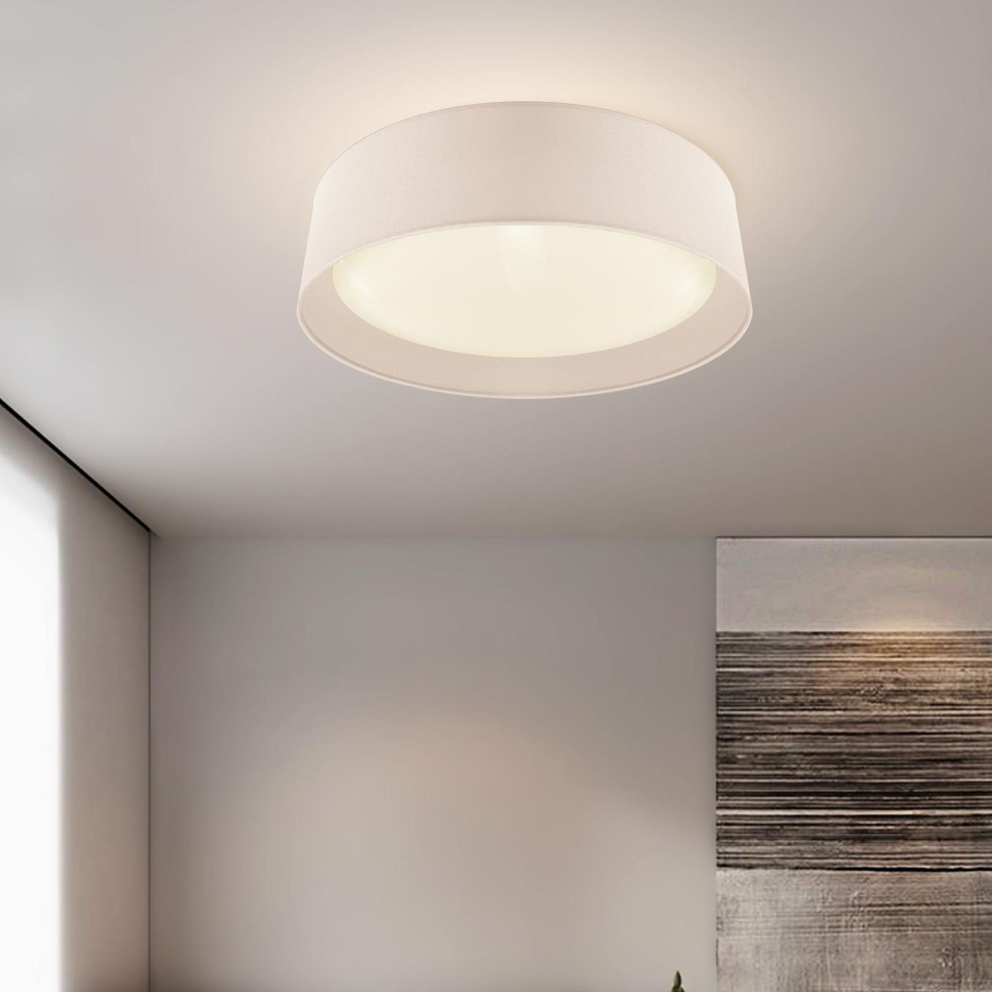 Ally 16" LED Flush Mount, White Finish