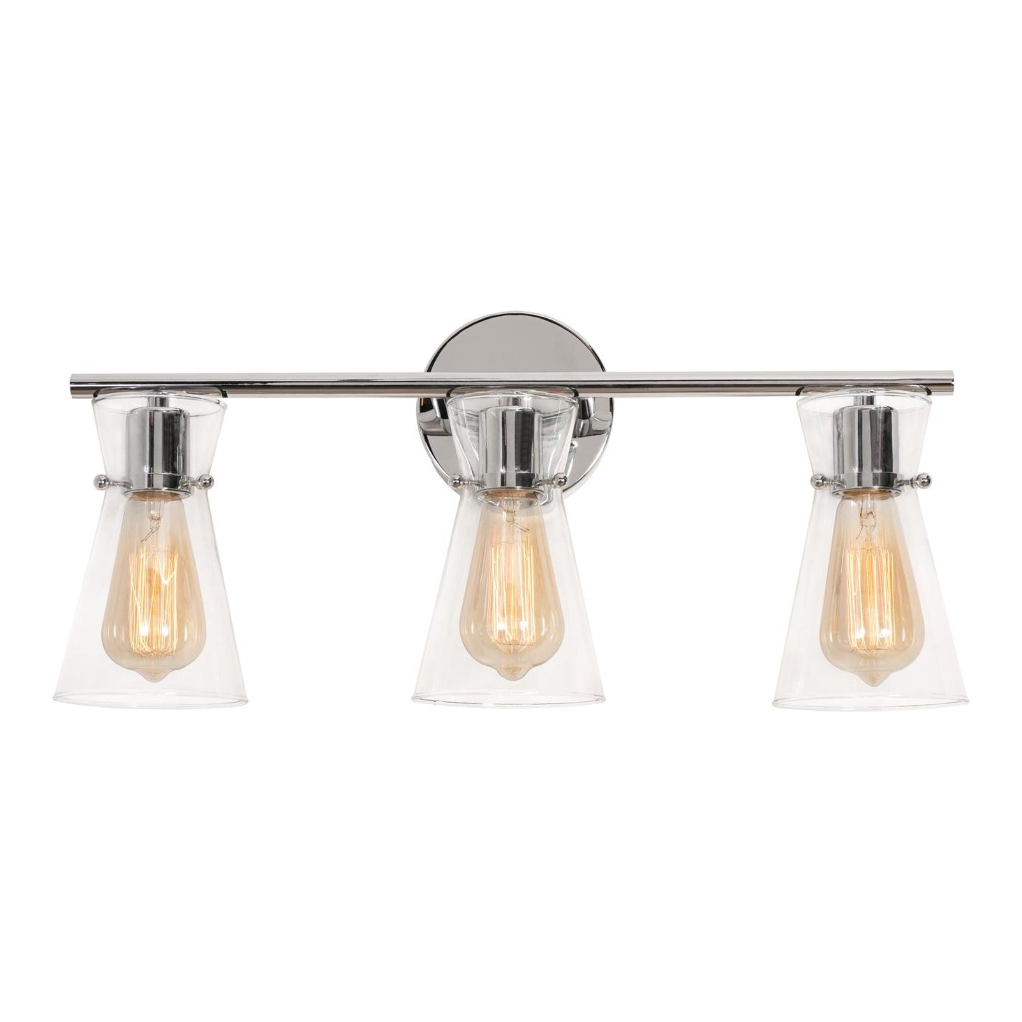 Amanda 22 in. 3 lights Vanity Light Polished Chrome finish - Bees Lighting