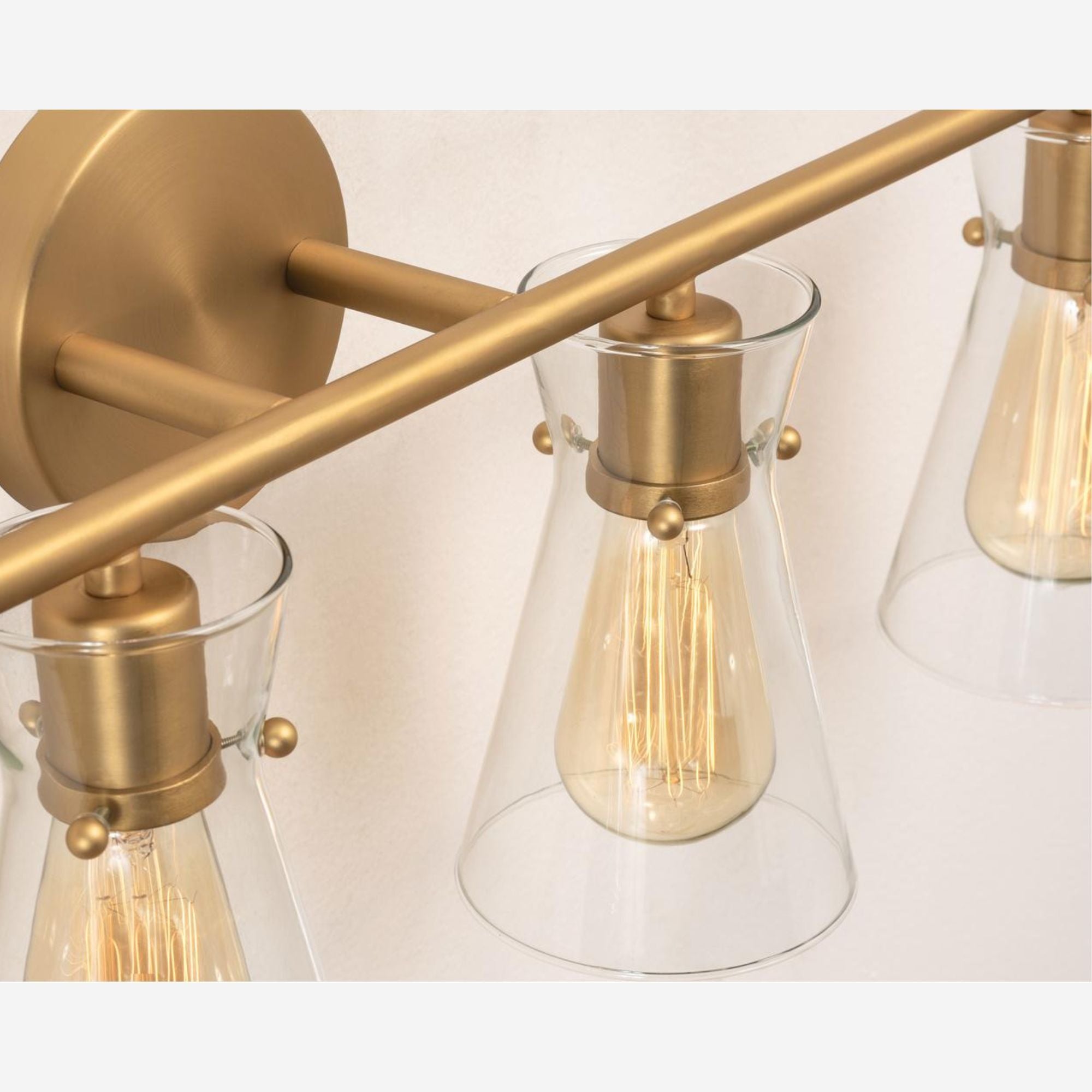Amanda 31 in. 4 lights Vanity Light Satin Brass finish - Bees Lighting