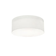 Anton 12" LED Flush Mount, Linen White Finish