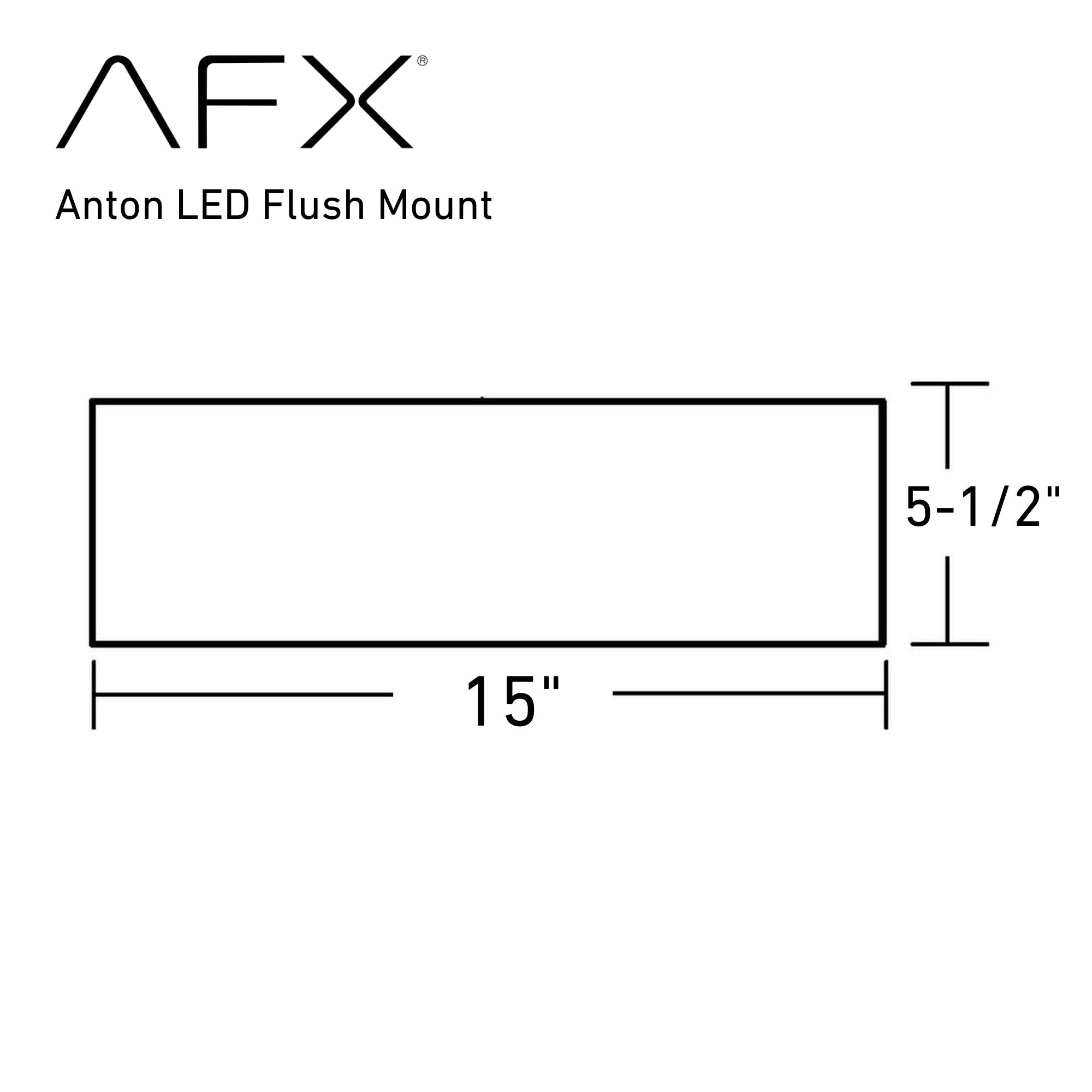 Anton 15" 3-Light Flush Mount, Linen White Finish