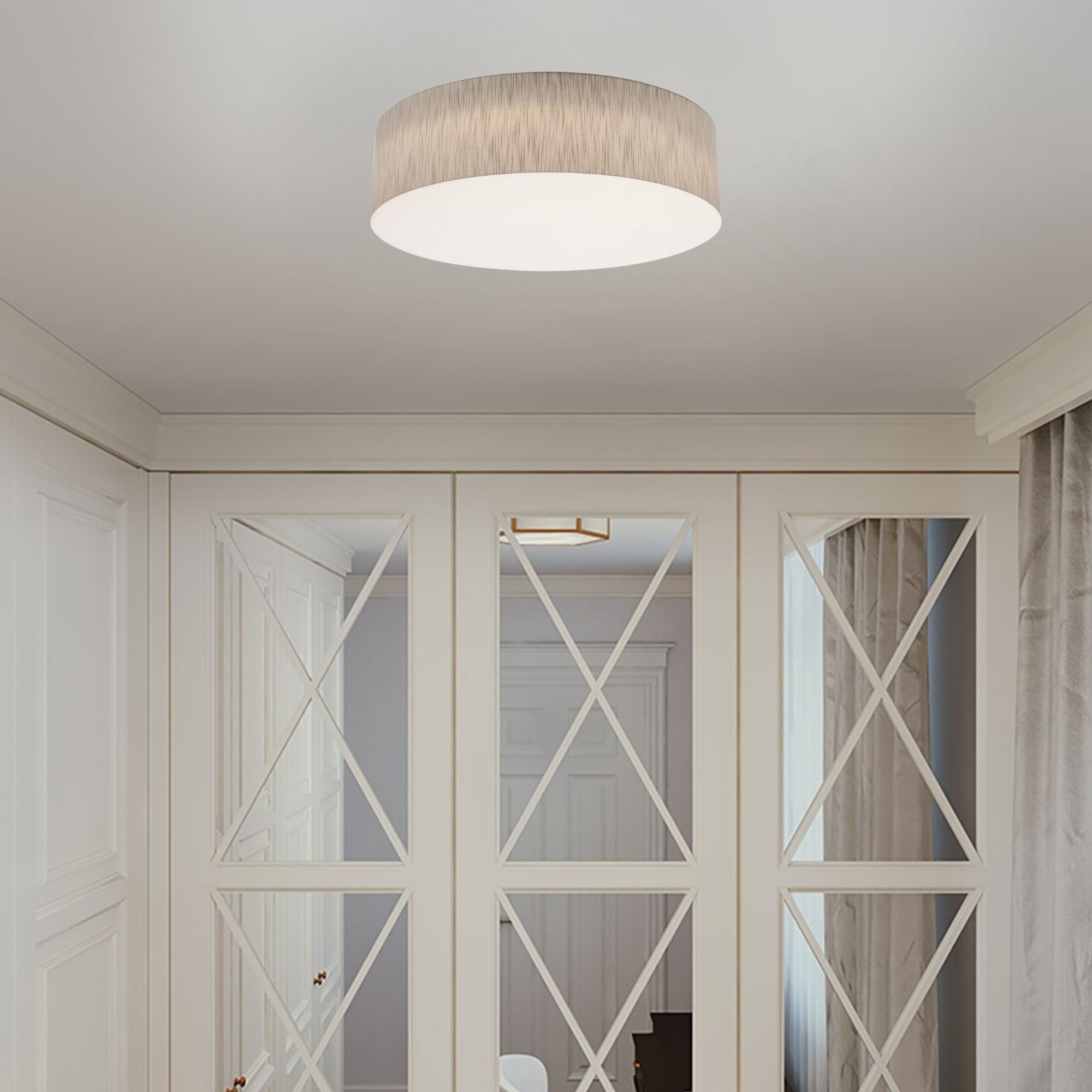 Anton 24" LED Flush Mount, Jute Finish
