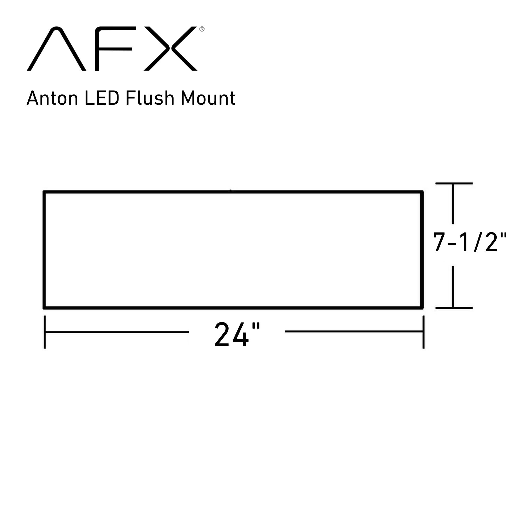 Anton 24" LED Flush Mount, Linen White Finish