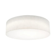 Anton 24" 3-Light Flush Mount, Linen White Finish