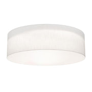 Anton 30" LED Flush Mount, Linen White Finish