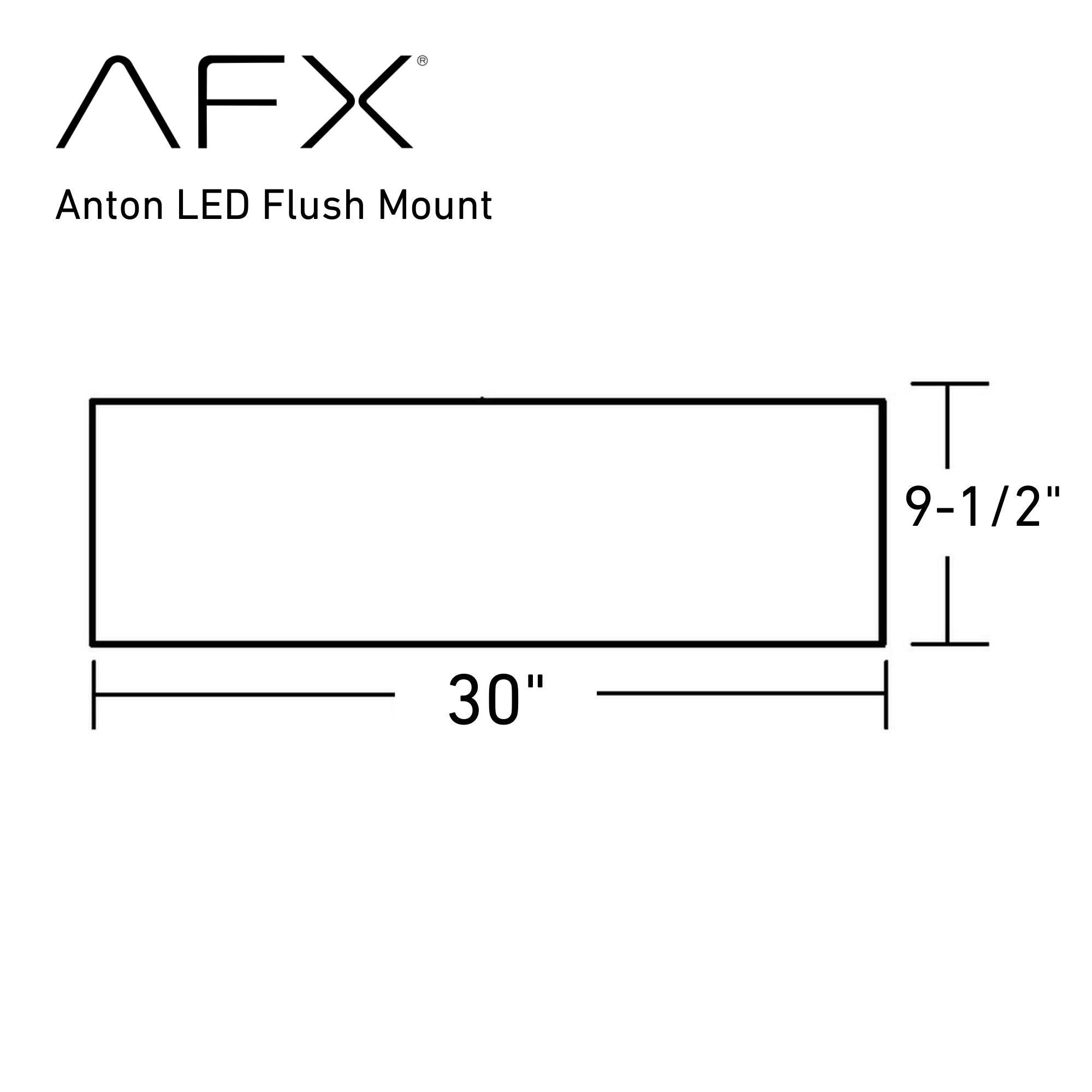 Anton 30" LED Flush Mount, Linen White Finish