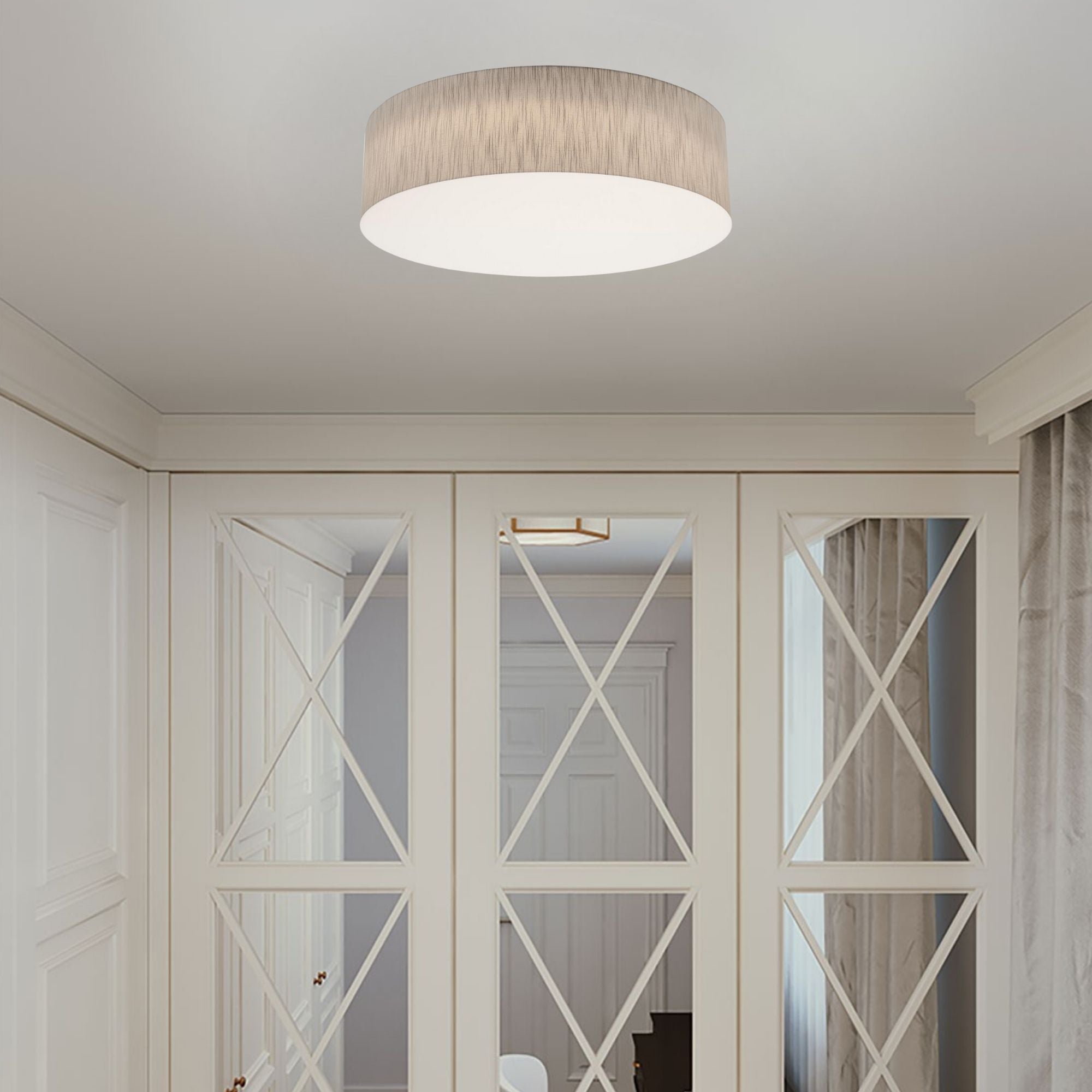 Anton 30" 4-Light Flush Mount, Jute Finish