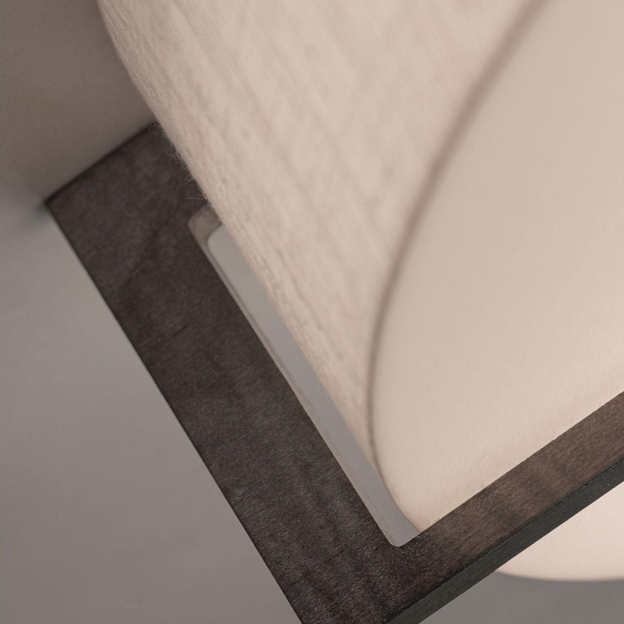 Apex 14" 2-Light Flush Mount, Linen White/Espresso Finish