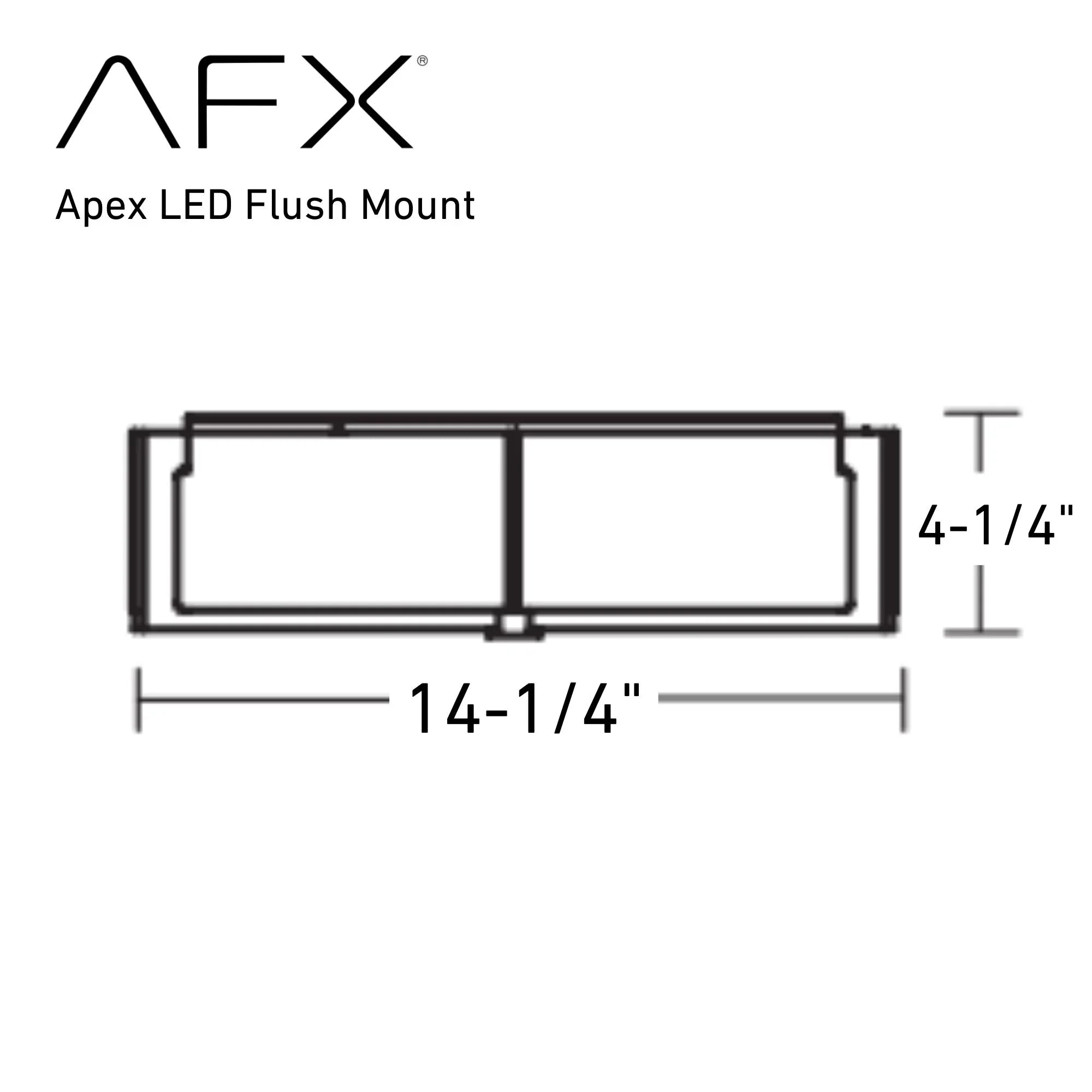 AFX Lighting - Apex 14" 2-Light Flush Mount, Jute/Weathered Grey Finish | Bees Lighting