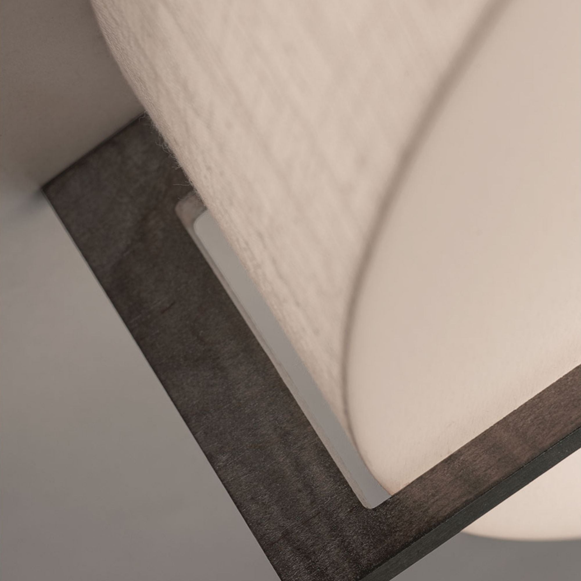 Apex 17" 3-Light Flush Mount, Linen White/Espresso Finish