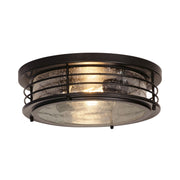 Archer 13" 2-Light Flush Mount, Black Finish - Bees Lighting