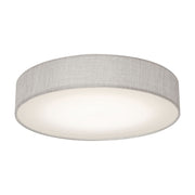 Ashland LED Flush Mount with Grey Linen Fabric Shade - Bees Lighting