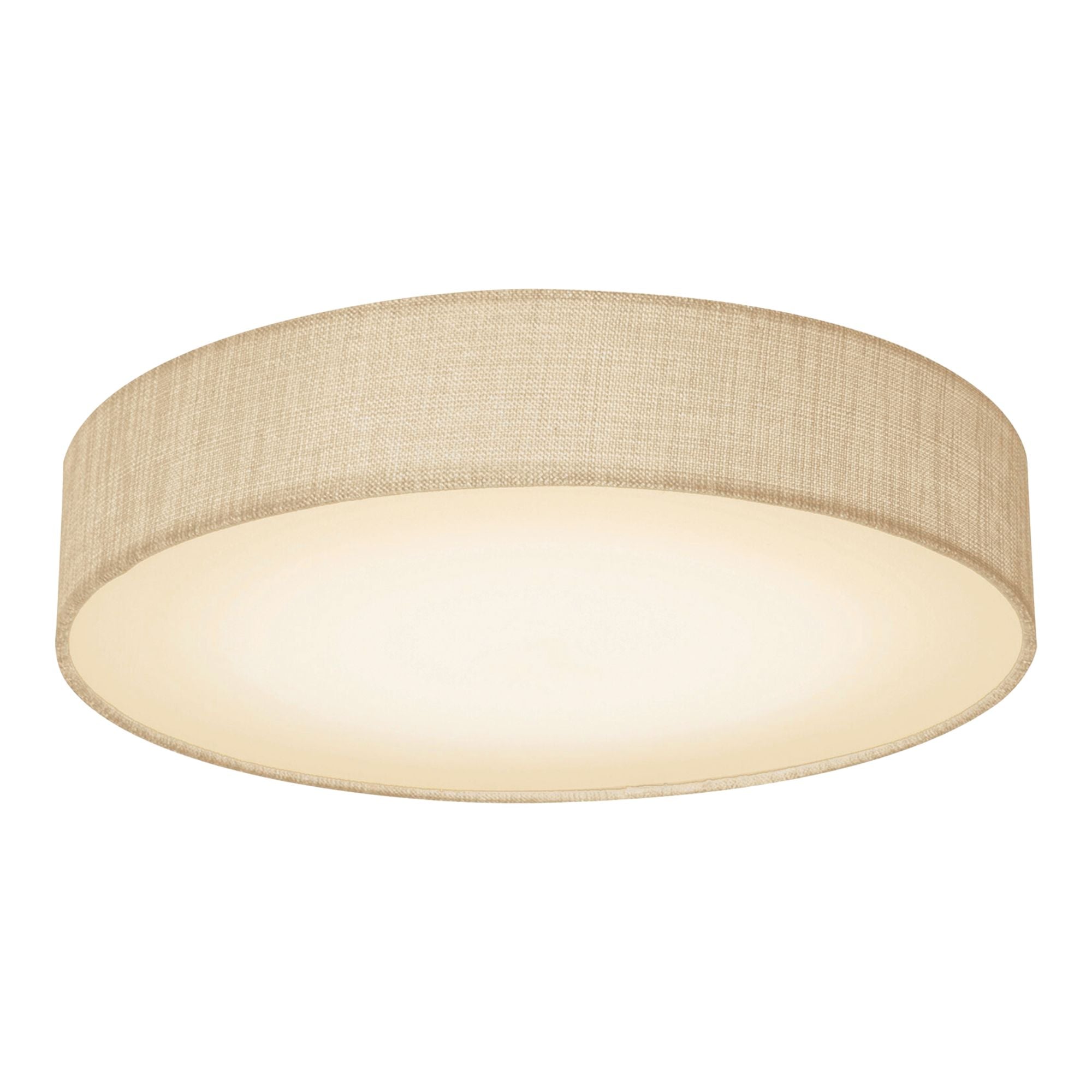 Ashland 15" LED Flush Mount with Grey Linen Fabric Shade - Bees Lighting