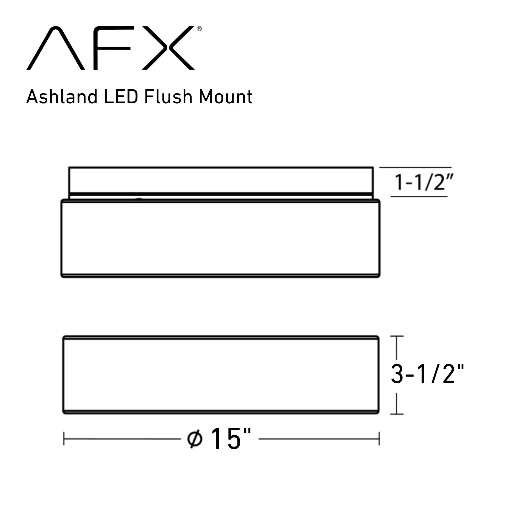 Ashland 15" LED Flush Mount with Grey Linen Fabric Shade - Bees Lighting