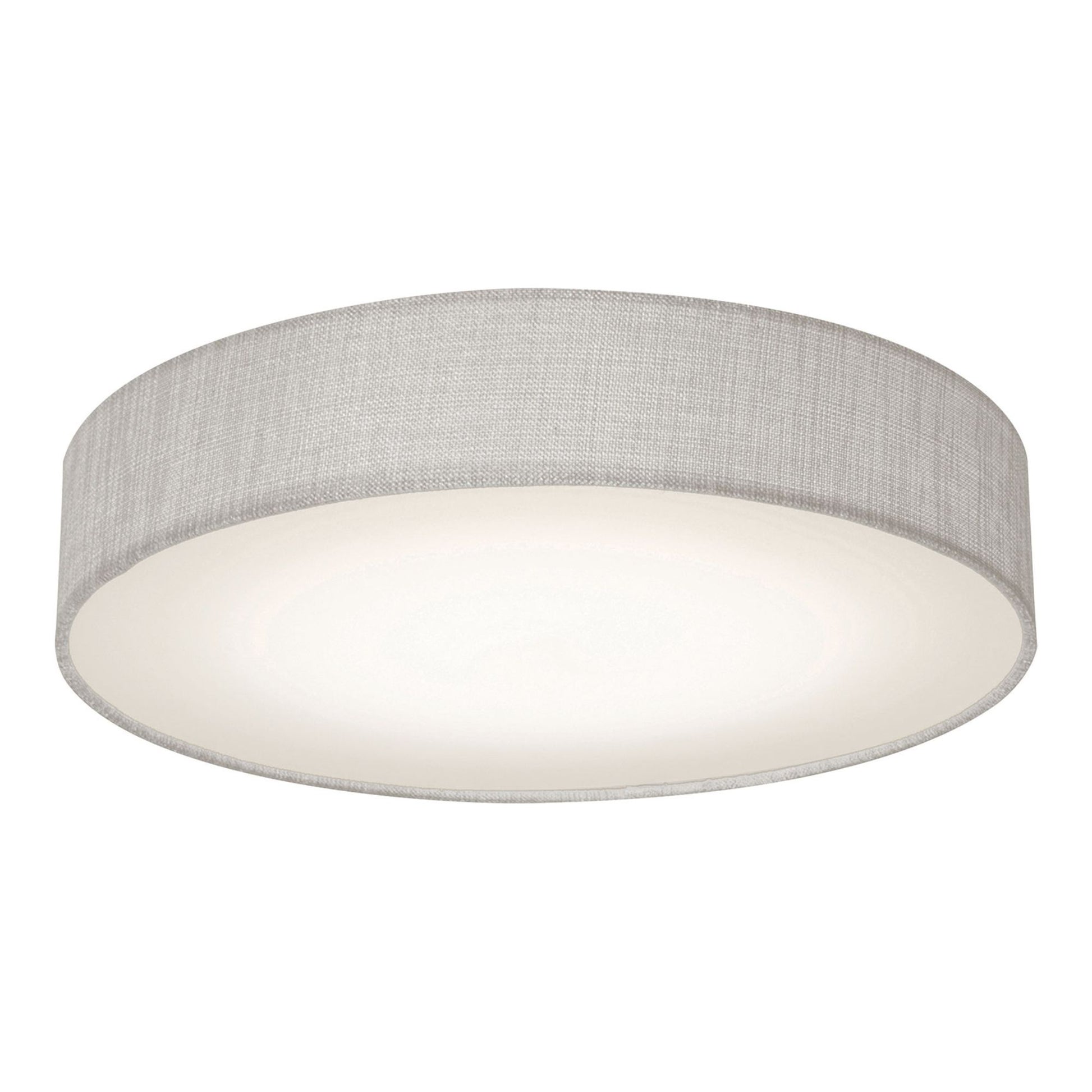 Ashland LED Flush Mount with Grey Linen Fabric Shade - Bees Lighting