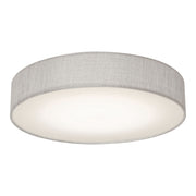 Ashland LED Flush Mount with Grey Linen Fabric Shade - Bees Lighting