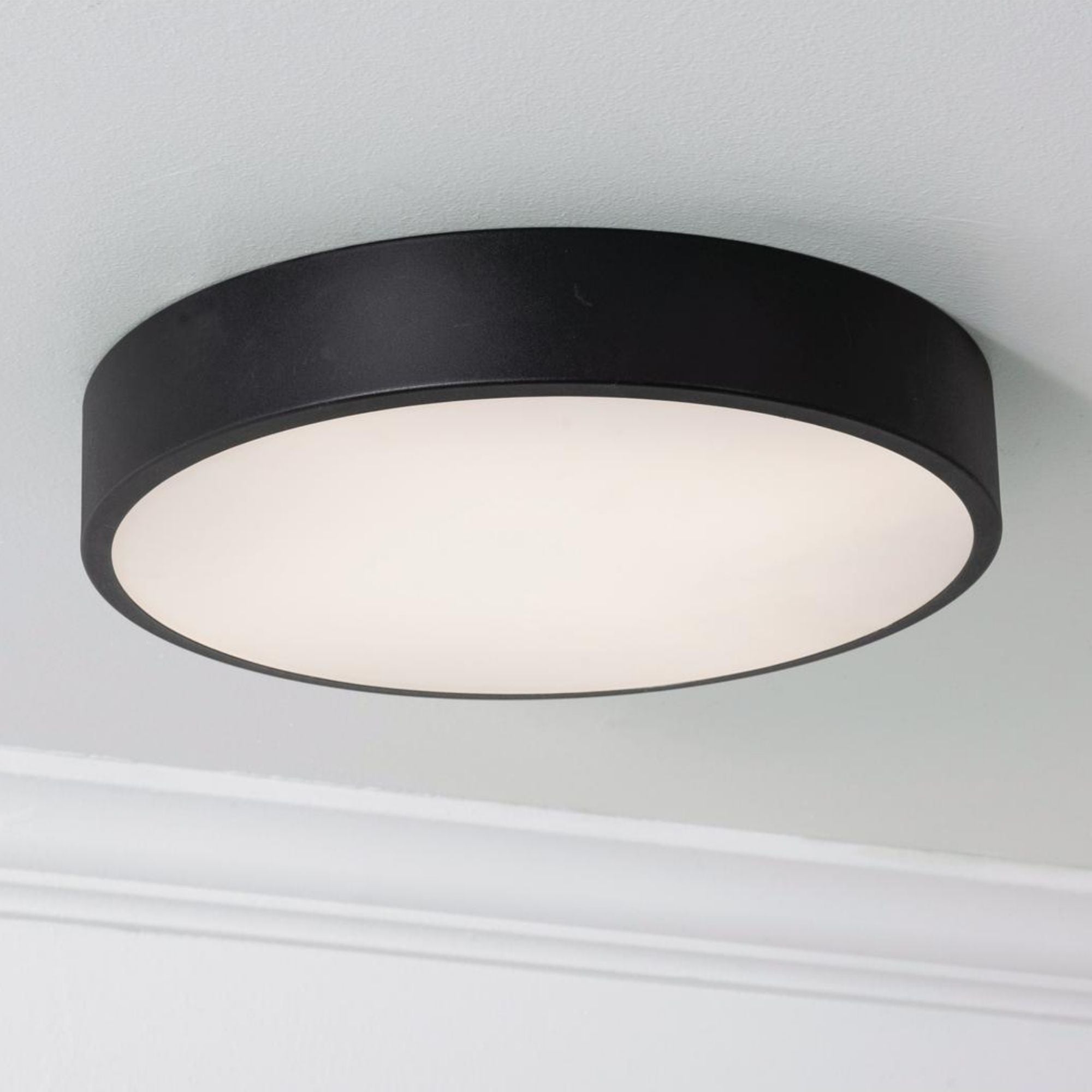 Bailey 14" LED Flush Mount, Black Finish