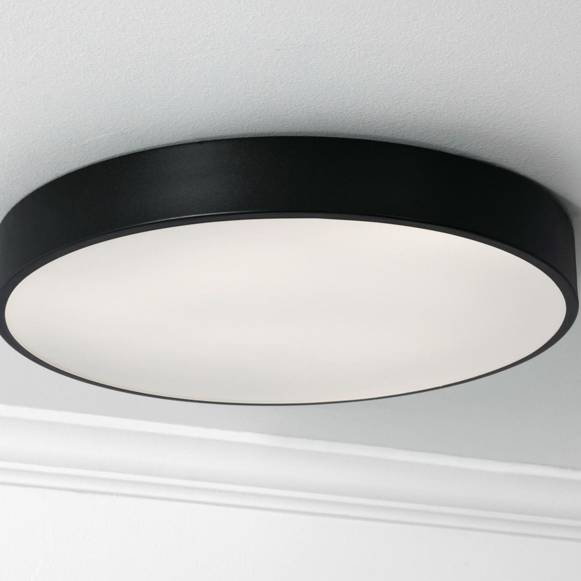 Bailey 19" LED Flush Mount, Black Finish